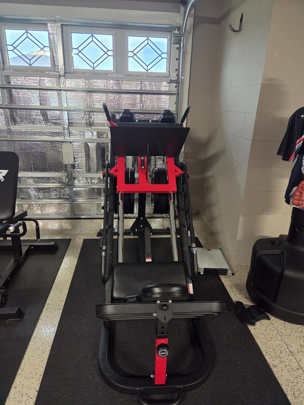 Leg Press Hack Squat Machine Combo, 45° Leg Exercise Machine, Lower Body Special with Weight Storage for Quads, Hamstring, Glutes, Calves, Compact Home Gym Leg Day Equipment customer photo 1