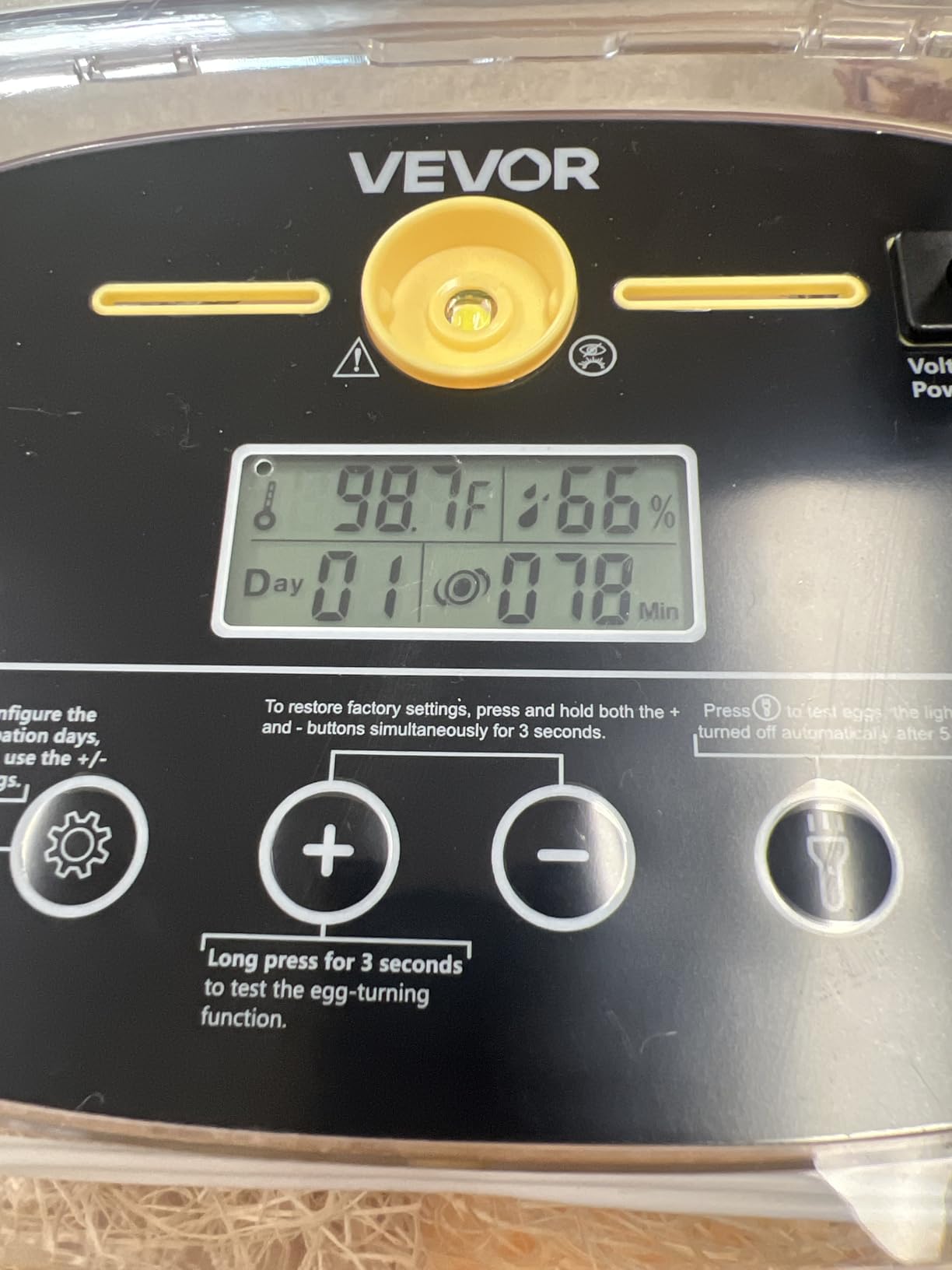 VEVOR 12 Egg Incubator, Automatic Egg Turner with LED Candler, Temperature & Humidity Control, 360° View Clear Window, Poultry Eggs Incubator for Home Farm, Hatching Chicks Ducks Goose Quail customer photo 2