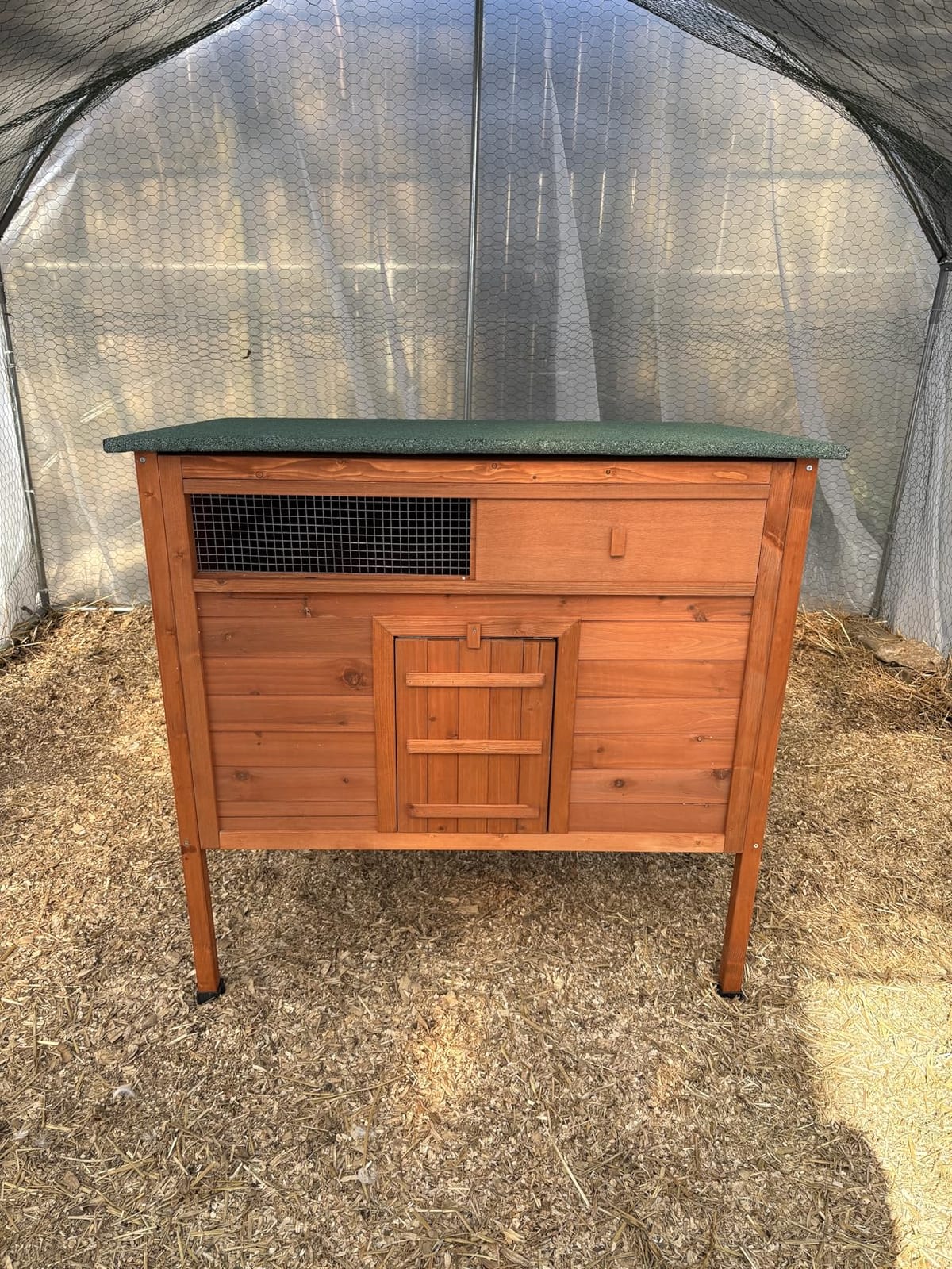 Insulated Duck Coop Warm Duck House for Outside Wooden Duck House with Larger Windows, Chicken coop with Perches, Ramp, Openable Roof customer photo 1
