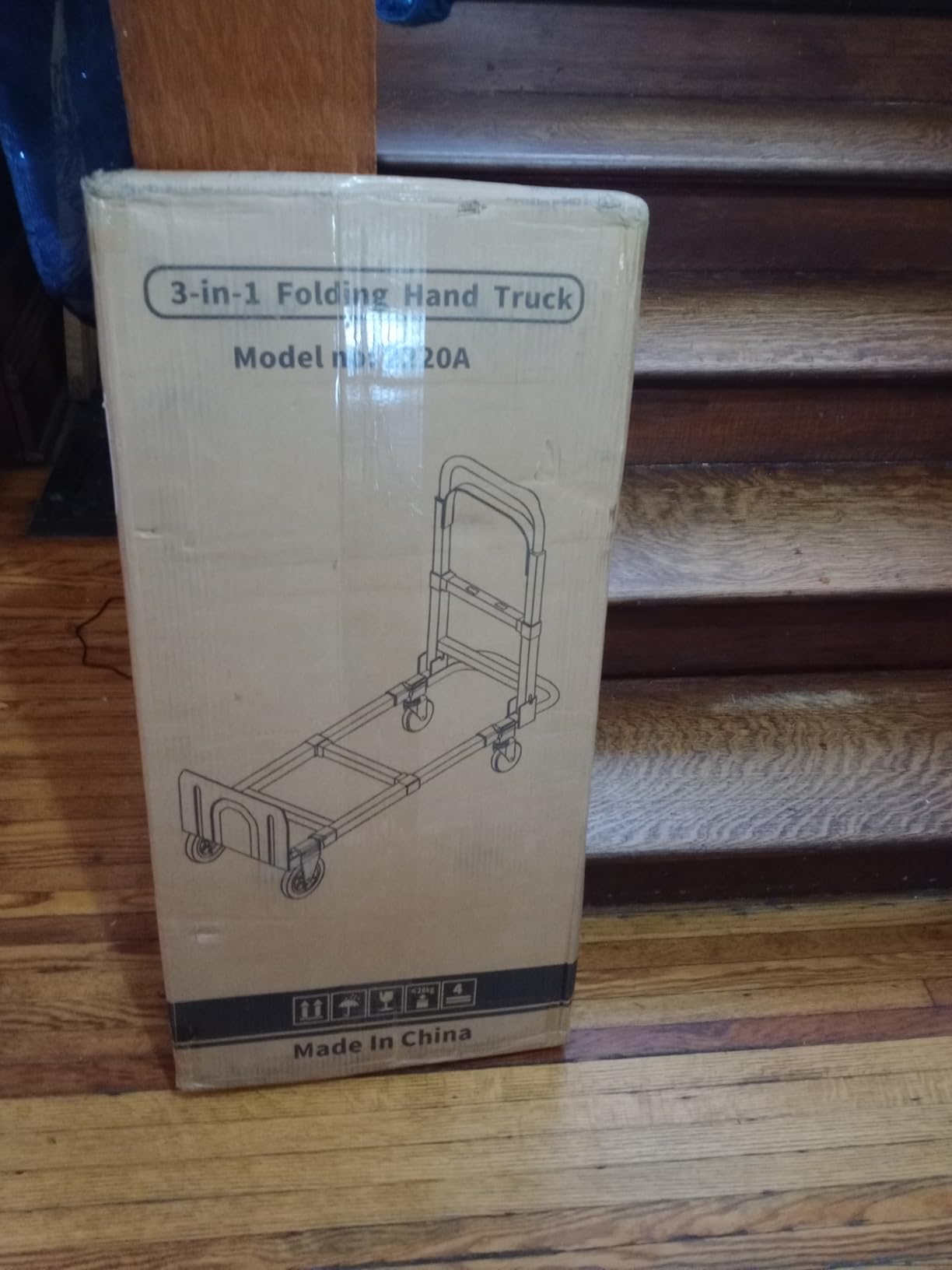 Red Convertible Hand Truck Dolly Cart with 4 Wheels Heavy Duty,1000 Lbs Capacity, 2 Straps for Moving Furniture/Appliance/Carton/Warehouse/Office/Easy to Follow Video to Install customer photo 2