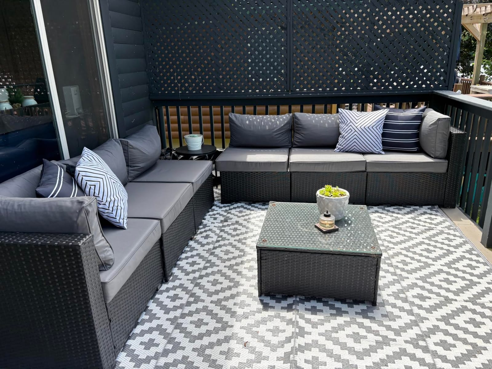 Aoxun Replacement Cushions for Outdoor Furniture, 14-Piece Outdoor Cushions for Patio Furniture, Deep Seat, Splash-Proof & Fade Resistant Couch Cushion for 6-Seat Patio Conversation Sets, Grey customer photo 1