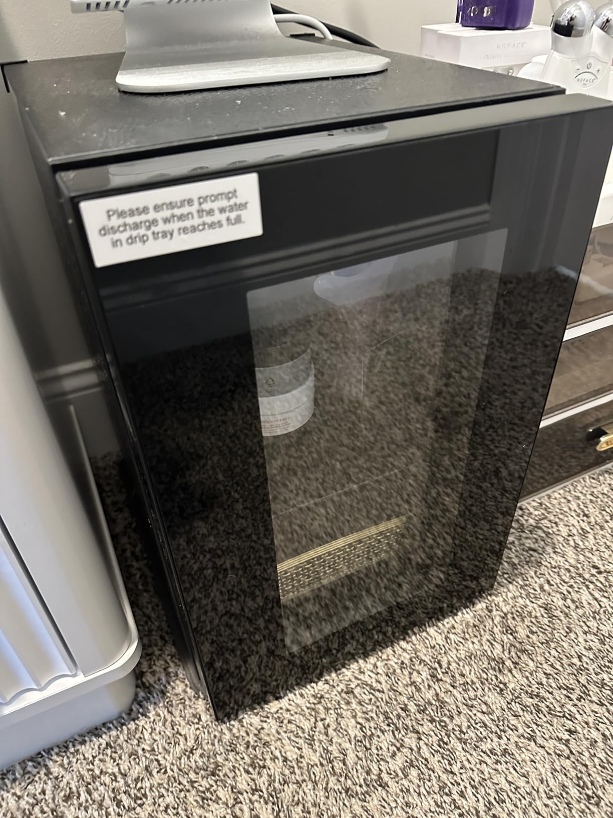 Antarctic Star 68 Can Beverage Refrigerator, Mini Fridge with Stainless Steel Glass Door, Digital Temperature Display, Electronic Temperature Control, 1.7Cu.ft Silver customer photo 1