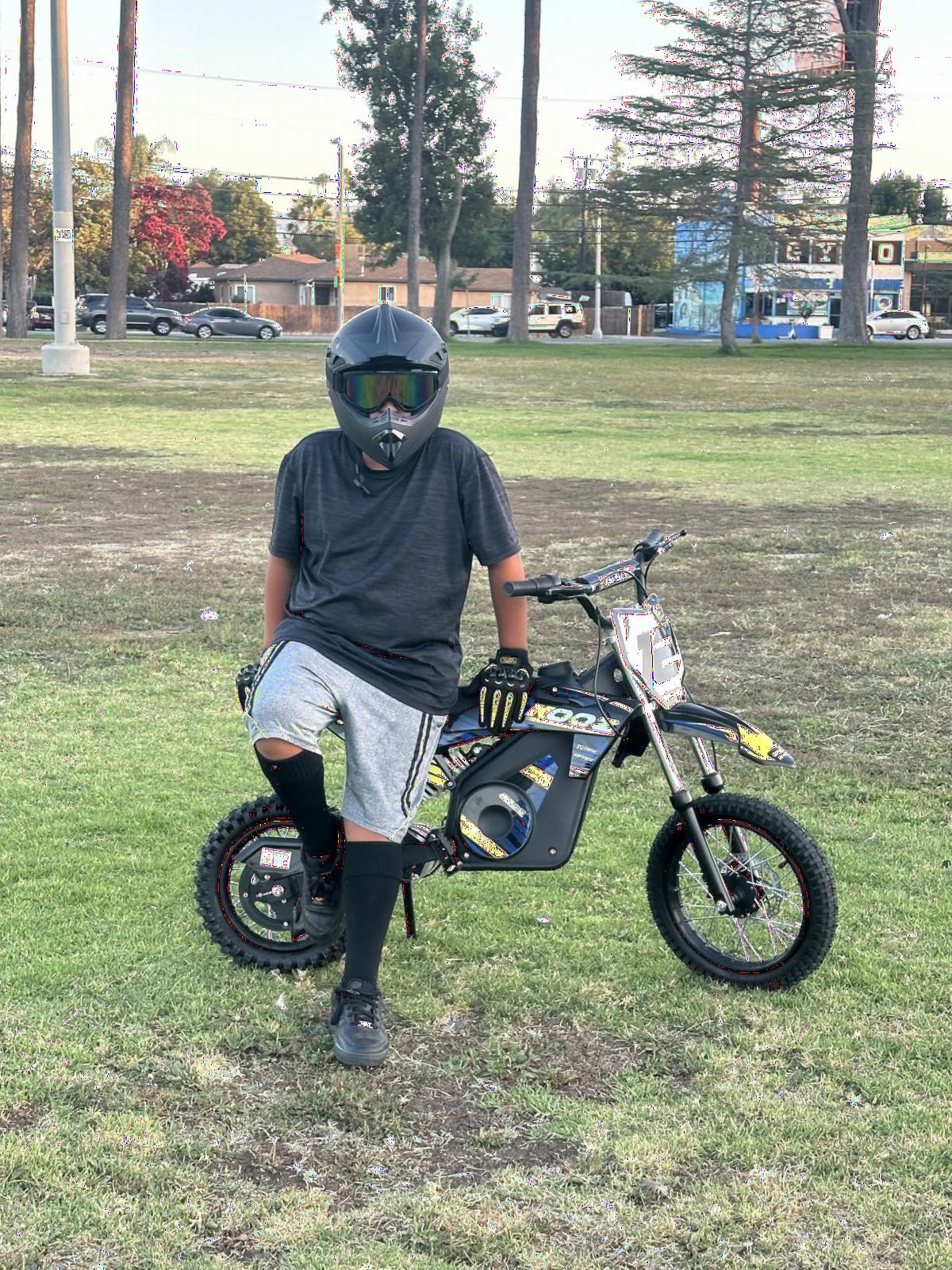 KOOZ HP112E PRO 36V 1000W Electric Dirt Bike for Kids, 3 Speed Modes Teen Electric Motorcycle Up to 20.6 MPH& 19 Miles Long-Range, Dual Suspension & Disc Brake, 16