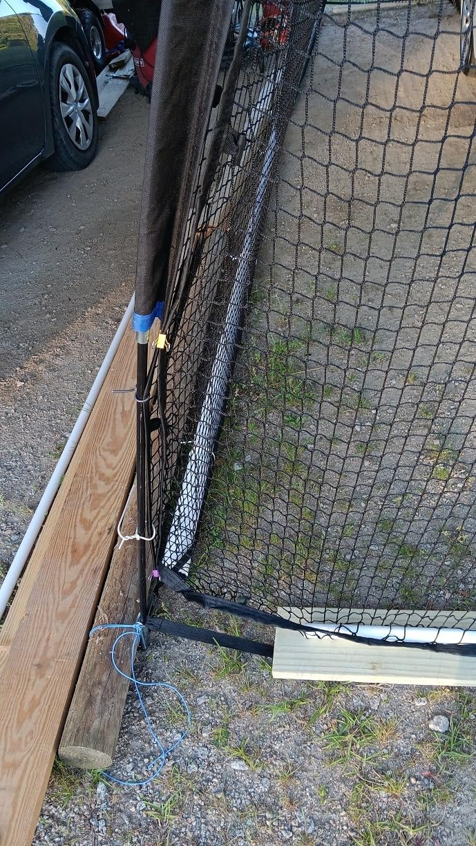 Baseball Batting Cage Net for Backyard Softball Portable Pop Up Cage | 22x12x8 Ft Outdoor Indoor Hitting Cage with Pitching Machine Hole and Detachable Door customer photo 1