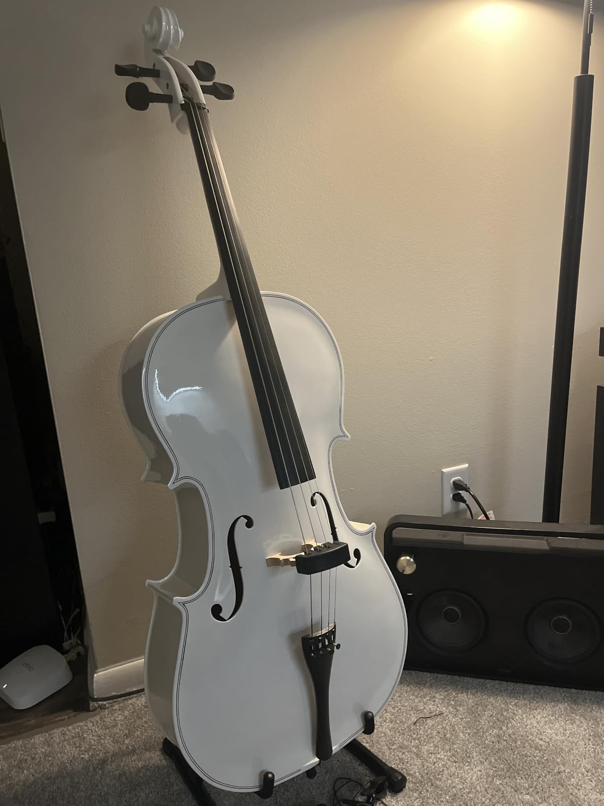 Full Size Cello Kit, Acoustic Cello Instrument for Adults, Beginners, Students, Complete Cello 4/4 Set with Portable Bag, Bow, Rosin (Black) customer photo 1