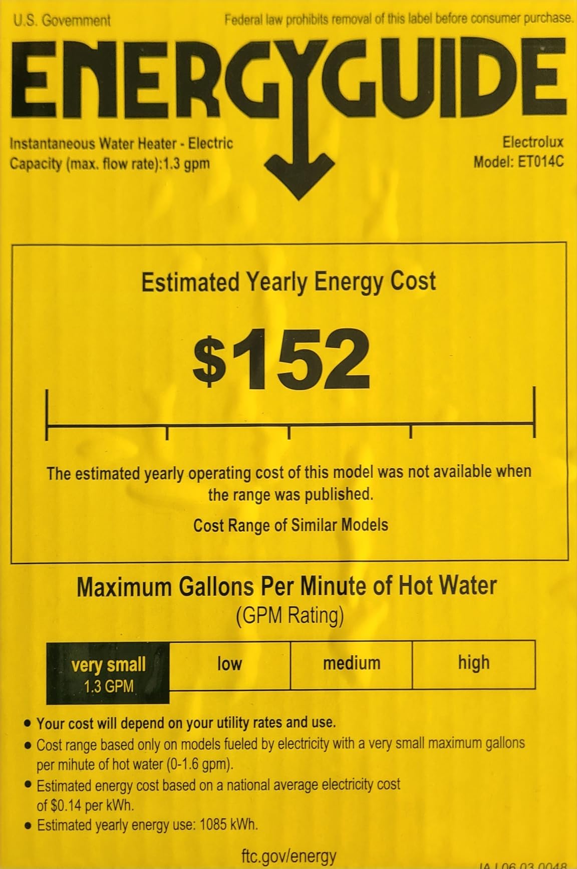 Electrolux 14kW Wifi Tankless Water Heater Electric 240V, Max 3.4 GPM, Smart WiFi & Alexa, Scale Inhibitor, Space-Saving, 2 Point of Use, 3s Instant Heating, 98% Efficient, ±1°F Precise Control customer photo 1