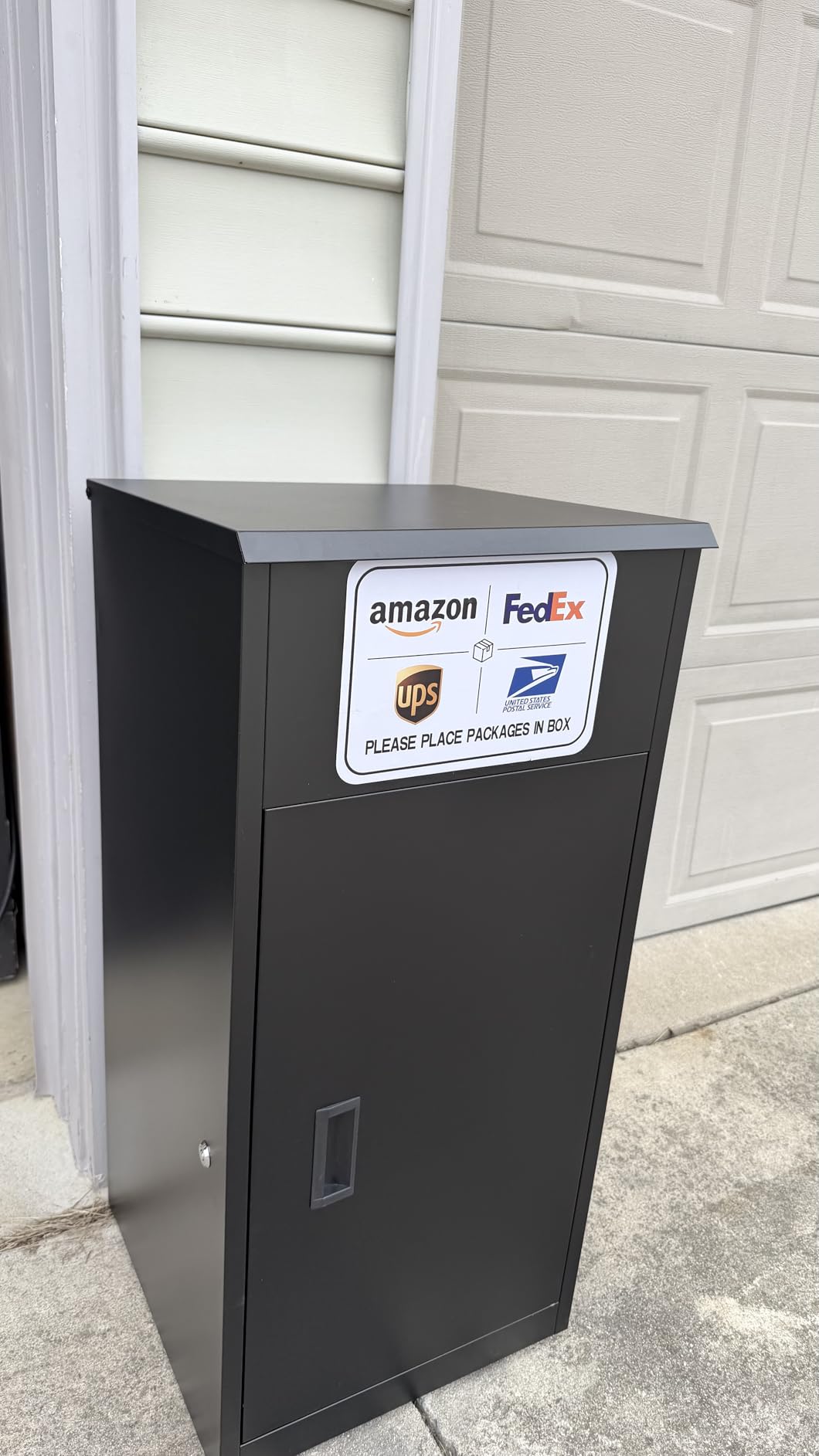 Package Delivery Boxes for Outside | Anti-Theft Porch Package Delivery Box with Lock | Outdoor Weatherproof Parcel | Large Mailbox for Packages for Garden, Porch, Yard (36.4H x 16.8D x 16.7W) customer photo 1