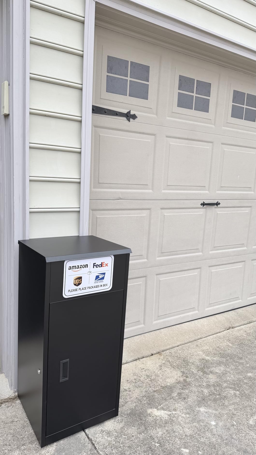 Package Delivery Boxes for Outside | Anti-Theft Porch Package Delivery Box with Lock | Outdoor Weatherproof Parcel | Large Mailbox for Packages for Garden, Porch, Yard (36.4H x 16.8D x 16.7W) customer photo 2
