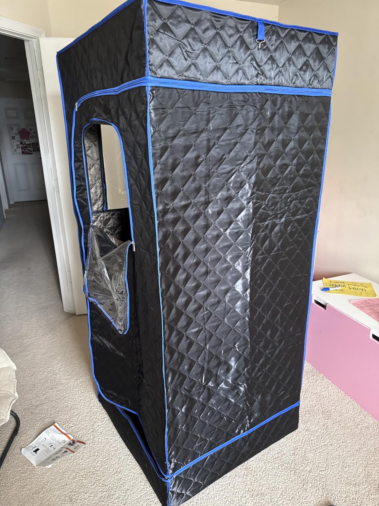 BOCHPOWER Portable Sauna Box, 3.0L Steamer, Remote Control, Folding Chair, 9 Levels (Basic Full Size) customer photo 1