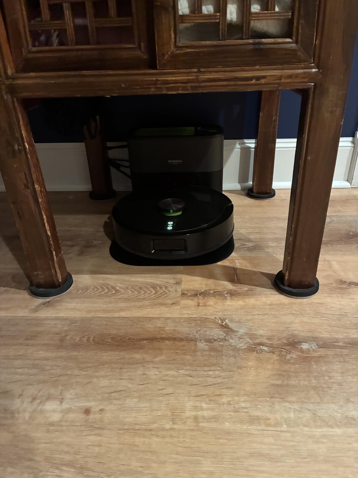 MONSGA Robot Vacuum and Mop, 90 Days Self-Emptying with 8000Pa Suction, Dual Anti-Tangle for Pet Hair, Carpet and Hard Floor, LiDAR Navigation, Smart Mapping, 160Mins Runtime, APP & Voice Control customer photo 1