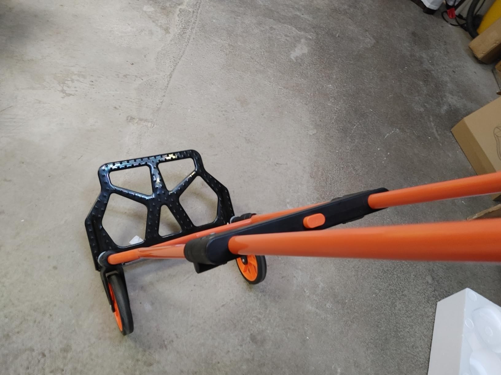 Aluminum 4 in 1 Convertible Hand Truck Dolly Cart with Wheels, 1000Lbs Capacity, Heavy Duty Stair Climbing Hand Trucks with Bungee Cord & Strap for Flat Ground & Stairs, Logistics, Home, Office, Orange customer photo 2