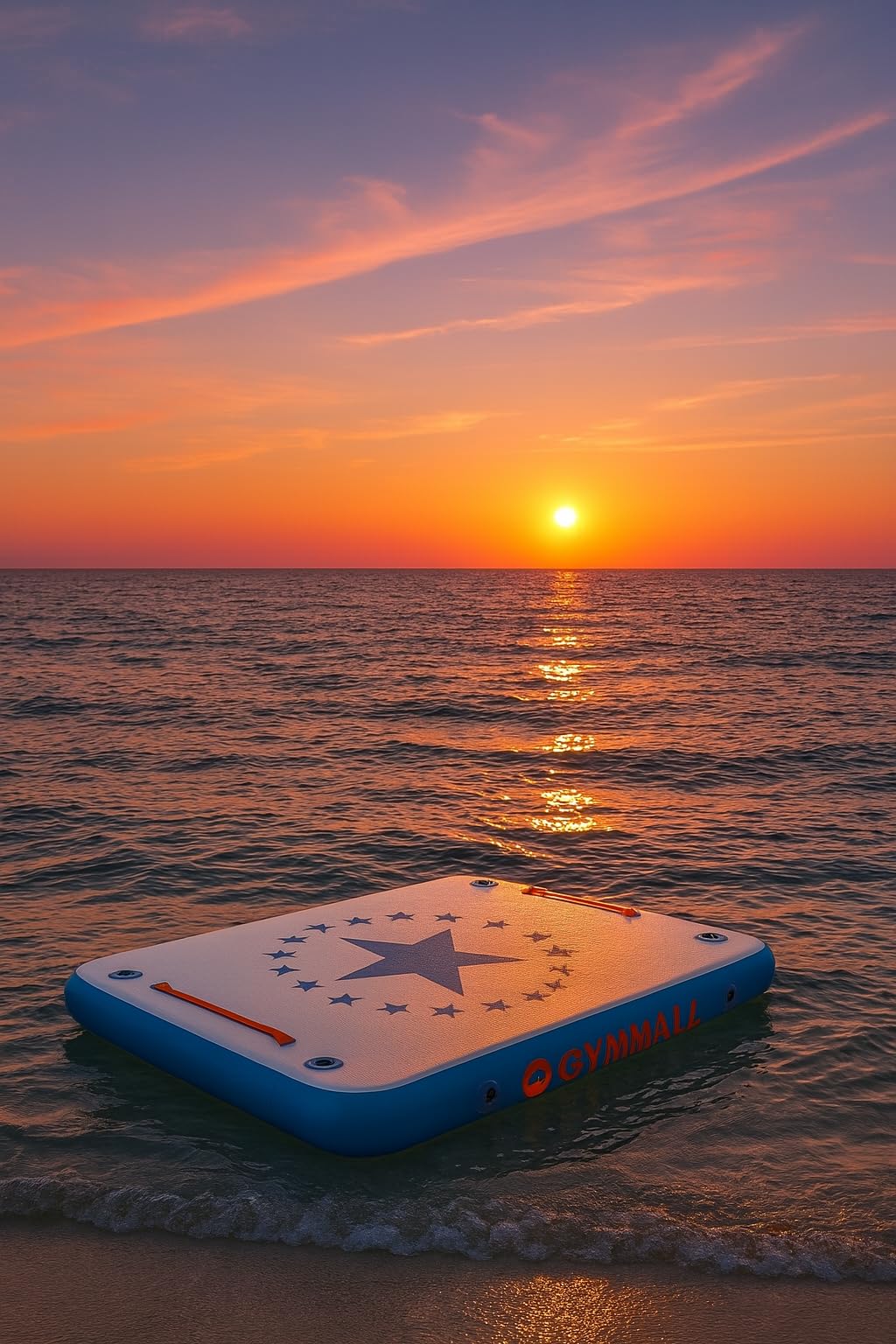 Inflatable Floating Dock Platform, 5FT/ 6FT/ 8FT/ 10FT/ 12FT Air Dock Platform Floating Island Raft with None-Slip Surface, 6in Thick Water Floating Dock Mat for Swimming Pool Lake Beach Ocean customer photo 2