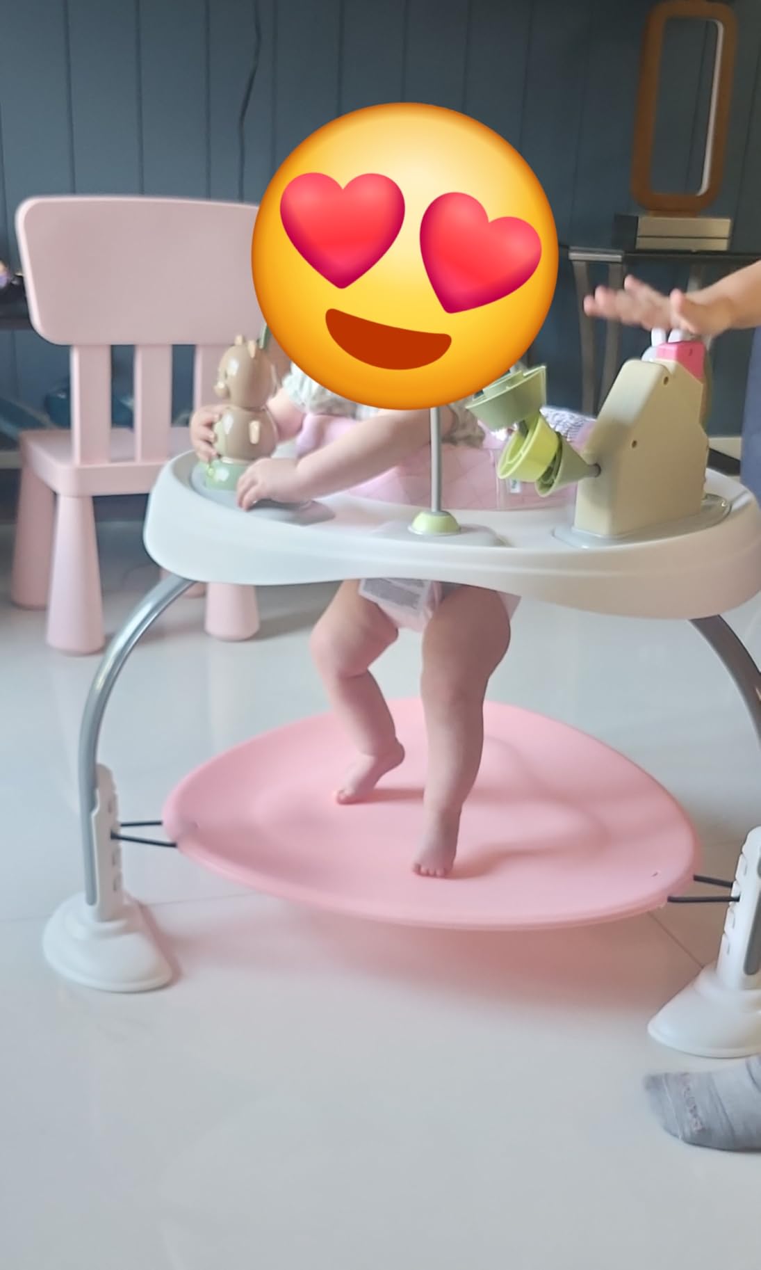 Ingenuity 3-in-1 Baby Jumper and Activity Center with Lights and Sounds - Converts to Toddler Play Table, 4 Adjustable Heights, Wood Legs, Ages 4 Months to 3 Years customer photo 2