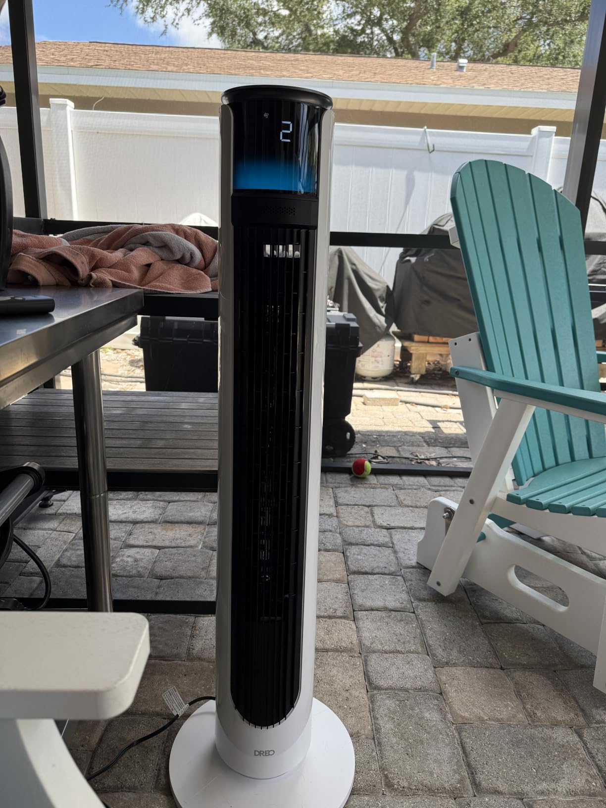 DREO TurboCool Outdoor Misting Fan 711AS, 33 ft/s High Velocity, 12 Speeds, 4 Modes Smart Standing Floor Fan, 150° Customizable Oscillating, 20 dB Quiet DC Motor, Weather Resistant customer photo 2