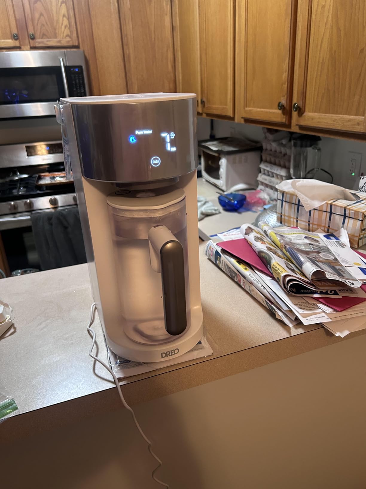 DREO Reverse Osmosis Water Filter Countertop, RO Filtration System, 3:1 Pure to Drain, TDS & Filter Life & 2 Autofill Pitchers, Install-Free, Self-Cleaning Water Purifier customer photo 1