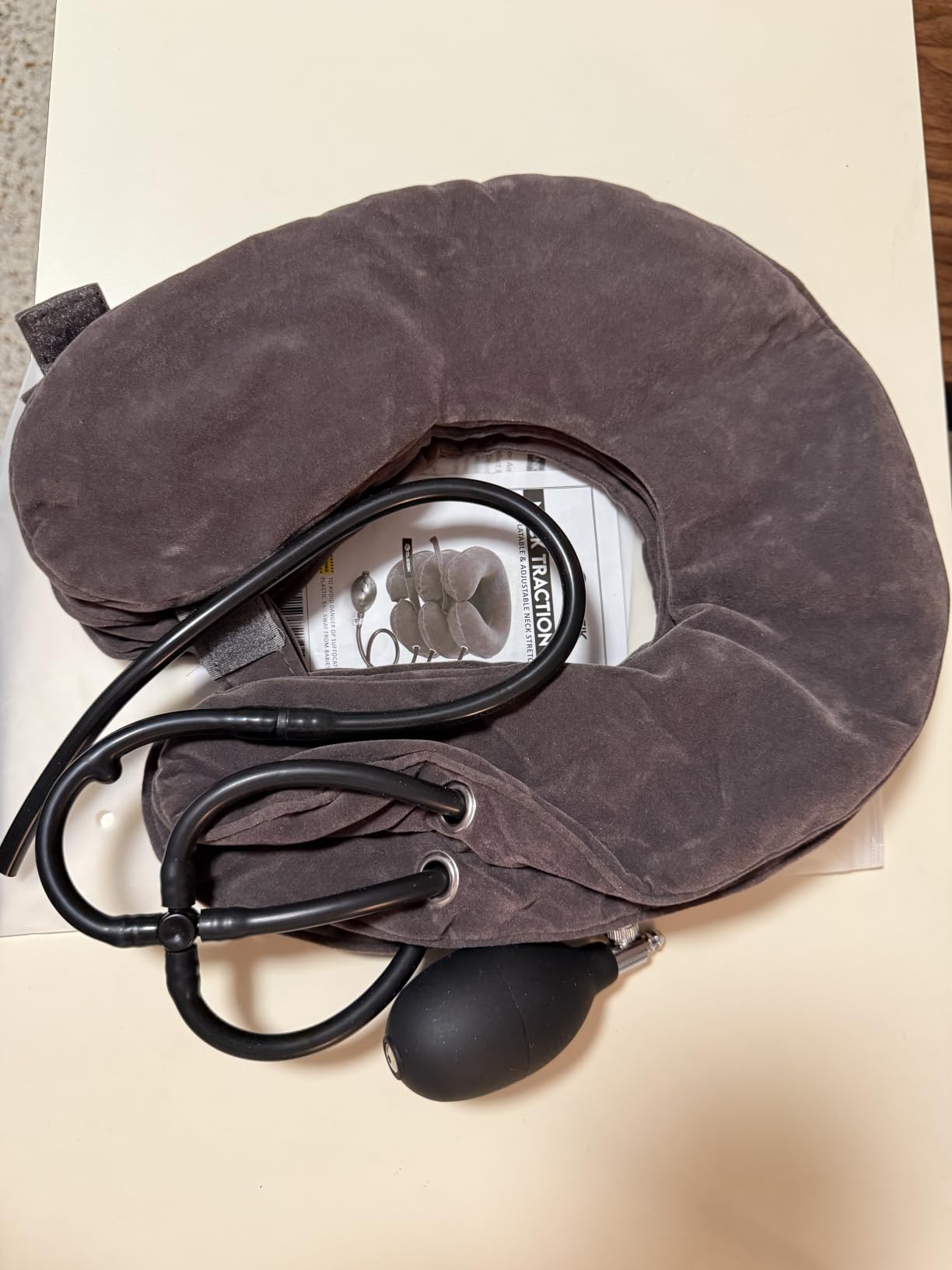 Cervical Neck Traction Device, Neck Stretcher and Cervical Traction Device | Neck Decompression Devices, Cervical Neck Stretcher, Neck Traction Pillow, Neck Extender, Neck Support, Pinched Nerve Relief customer photo 2