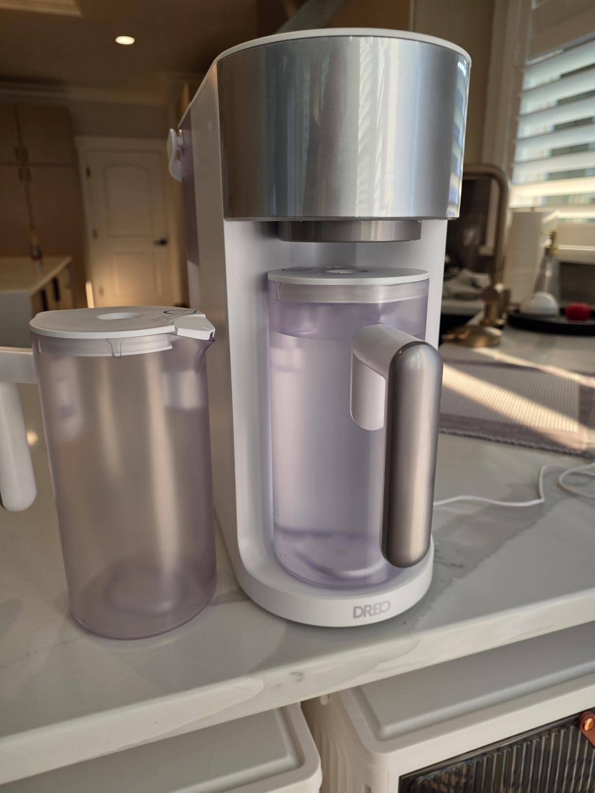 DREO Reverse Osmosis Water Filter Countertop, RO Filtration System, 3:1 Pure to Drain, TDS & Filter Life & Autofill Pitcher, Installation-Free, Self-Cleaning Water Purifier, RO Water Filter 112 3L customer photo 2