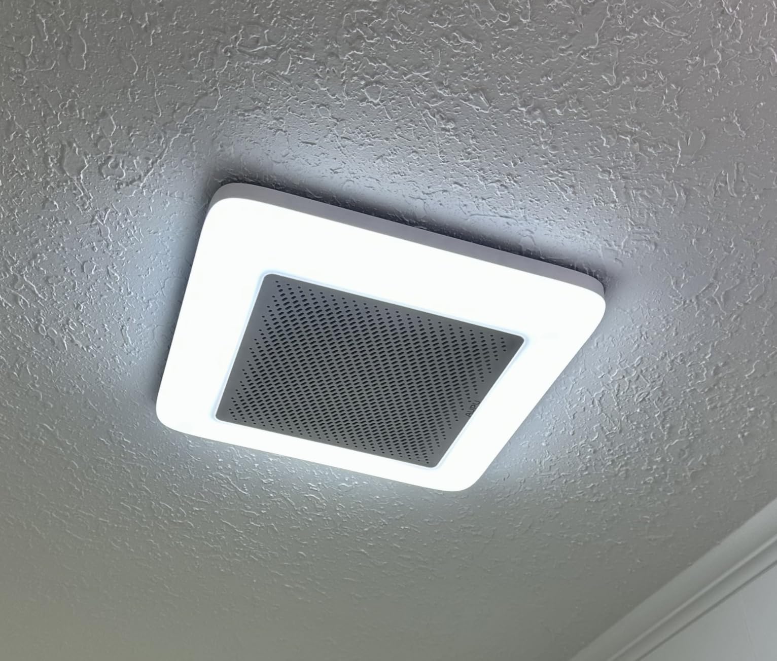 AUPU Bathroom Exhaust Fan with 3CCT LED Light & Humidity Sensor, HVI & Energy Star, 50-80-110 CFM Household Extractor Fan, Retractable Bracket Ventilation Fan, 4