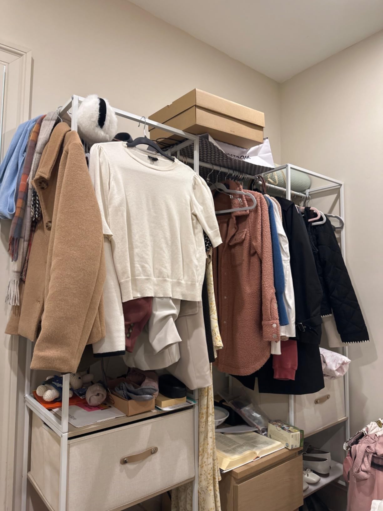 SONGMICS Portable Closet Wardrobe, Freestanding Clothing Rack with Shelves, Clothes Storage Rack, 7 Shelves, 2 Hanging Rods, Metal Frame, Black PATAYE Collection ULGR010BZ01 customer photo 2