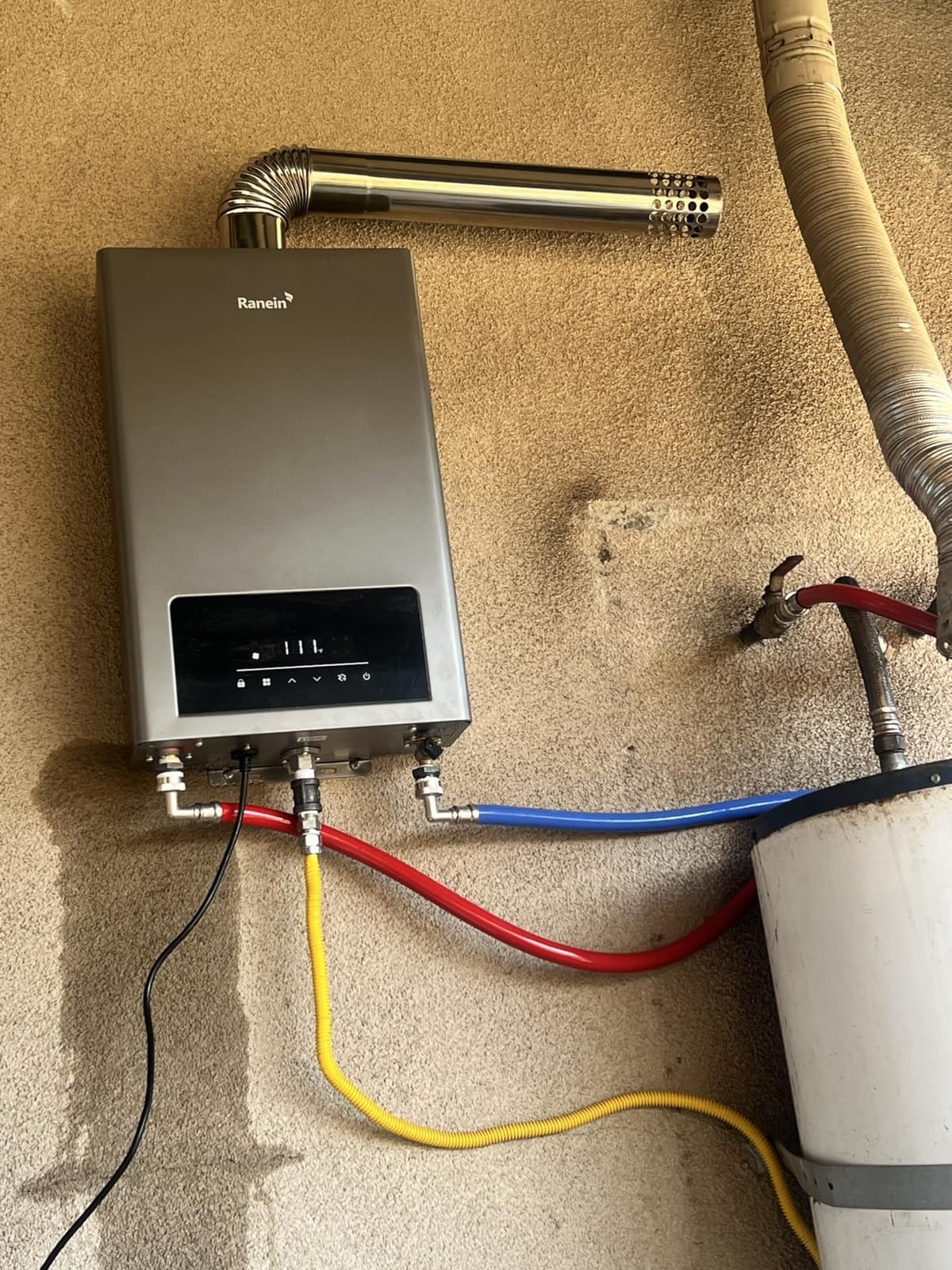 Ranein Propane Gas Tankless Water Heater, 8.5 GPM, 190,000 BTU, Indoor | Endless hot water for large home, 4-6 water points, anti-freeze, LED, wall mount, high flow, energy saving, for bathroom customer photo 2
