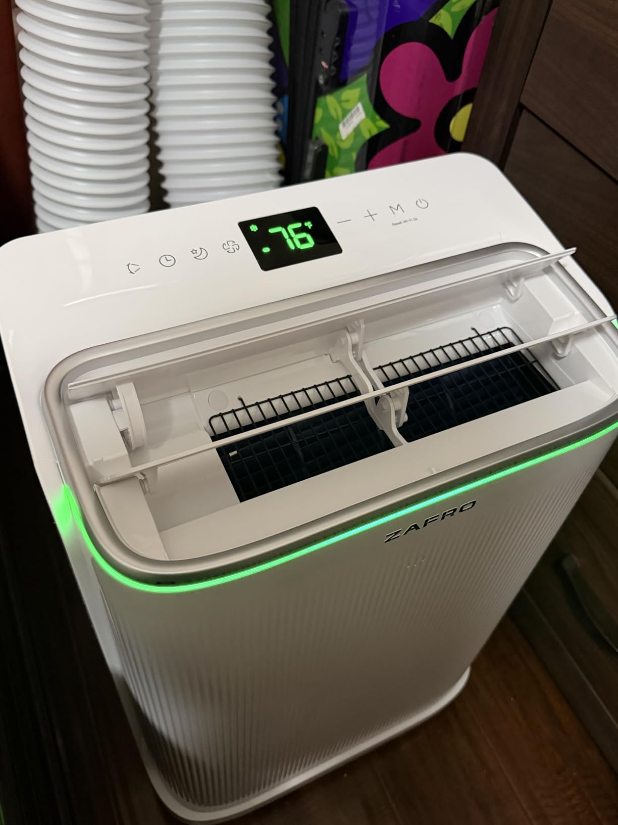 ZAFRO Smart Inverter Portable Air Conditioners, 14000 BTU (10000 BTU SACC) | Dual Hose Portable AC Unit with Energy Saving/Ultra Quiet(42dB)/Drainage-free Cooling/APP/Remote for Multi-Scenario Use customer photo 1