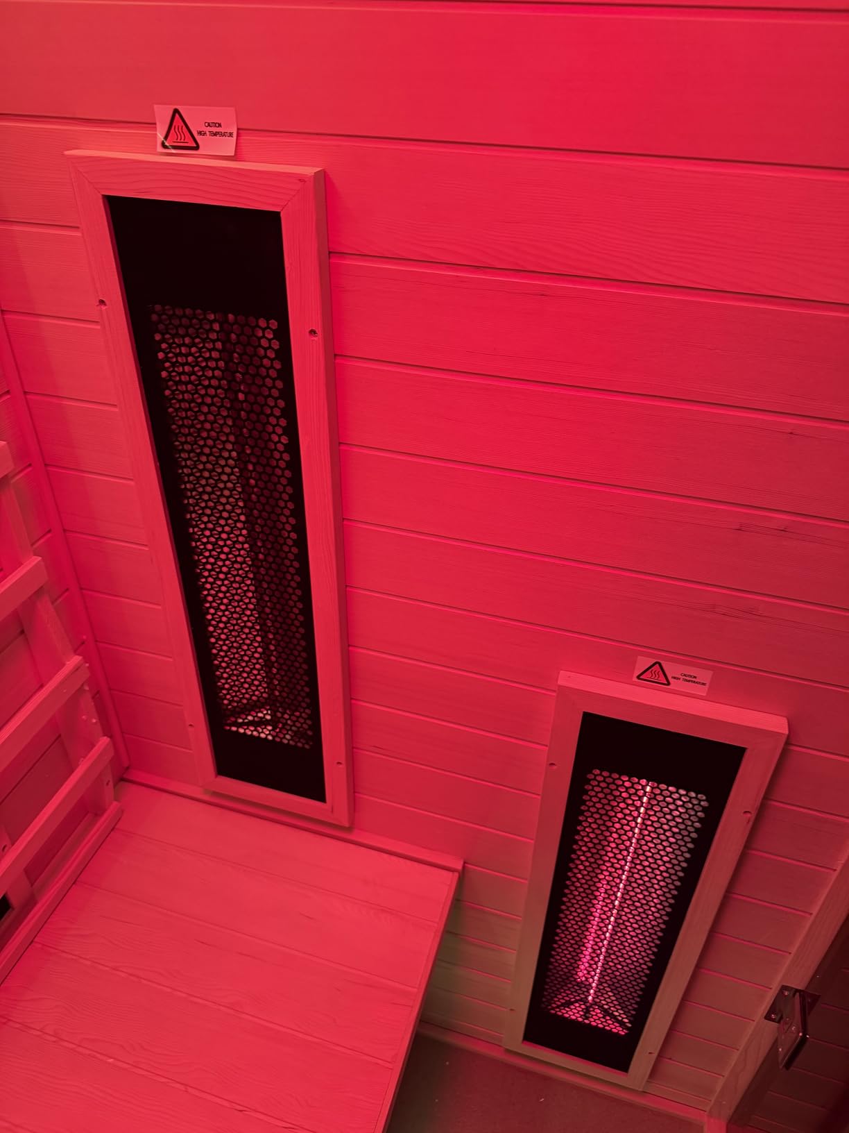 Ceramic Infrared Saunas 2 Person, Infrared Sauna with Red Light Therapy, Far & Near Infrared Sauna Indoor, Low EMF Infrared Sauna for Home, Deluxe Glass Home Sauna with Granite Backdrop customer photo 2