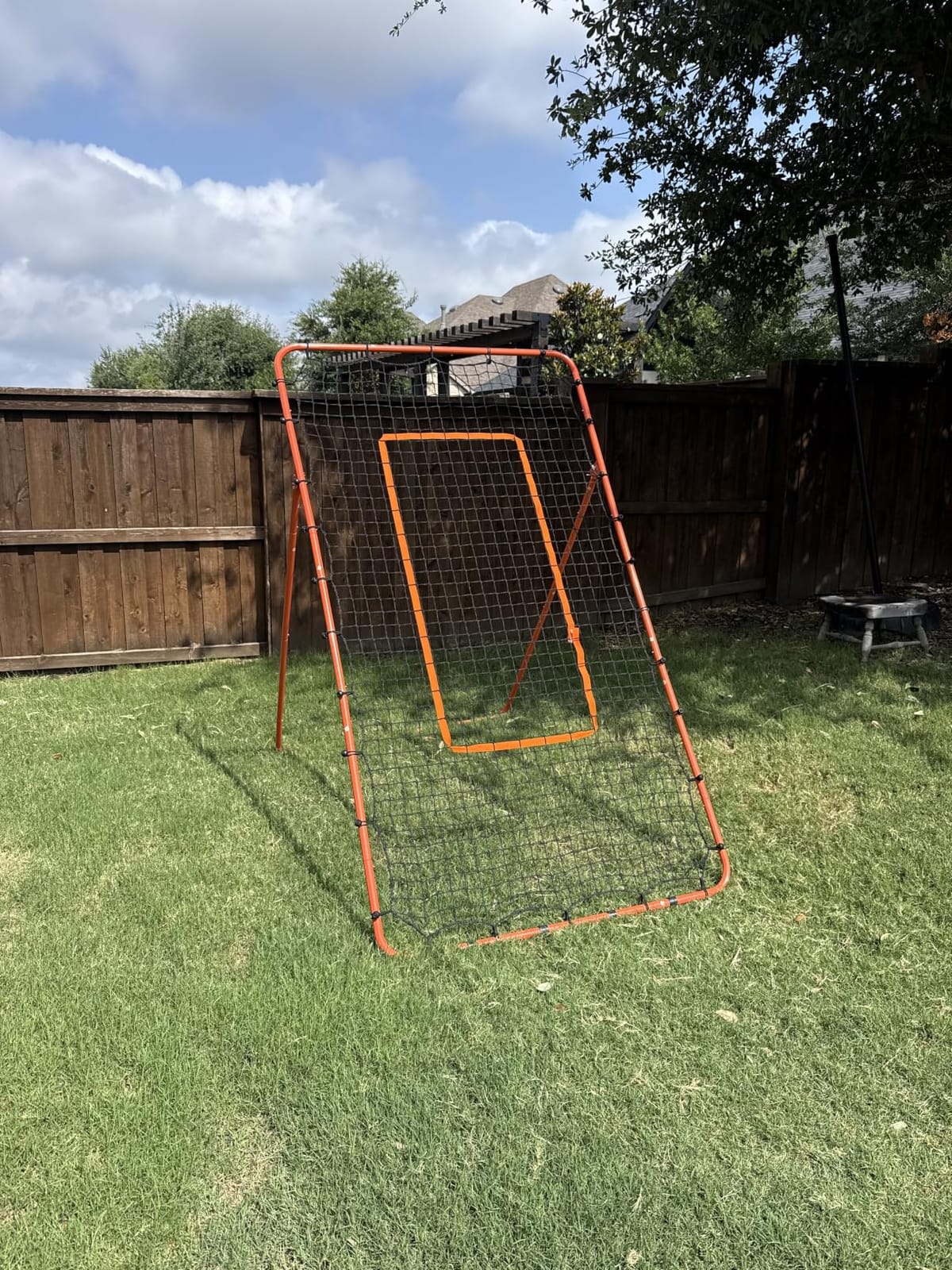 HiTekk 7x4 ft Lacrosse Rebounder | Solo Practice Lacrosse Rebounder Net | 5X Adjustable Angle, Durable Weather-Resistant Frame, Folds Flat | Bounce Back Lacrosse Training Rebounder Net customer photo 2