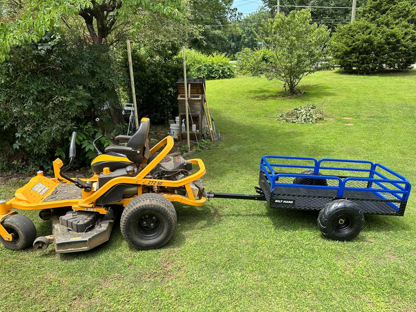 BILT HARD Heavy Duty 1500 lbs Capacity ATV Dump Cart, 11 Cu.Ft Tow Behind Garden Trailer, Pull Behind Yard Dump Trailer for Mowers, Tractor, ATVs customer photo 1
