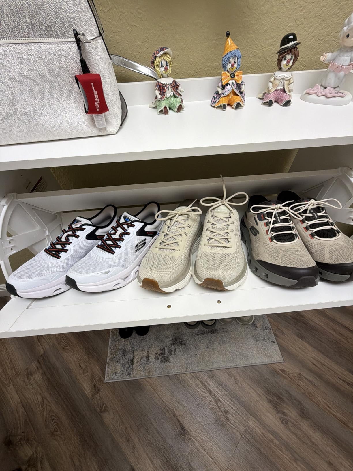 GRUSIGN Shoe Cabinet, Shoe Storage Cabinet with 2 Flip Drawers & Adjustable Shelf, Space-Saving Shoe Organizer - Holds 16+ Pairs, Narrow Shoe Cabinet Storage for Entryway/Hallway (White) customer photo 1