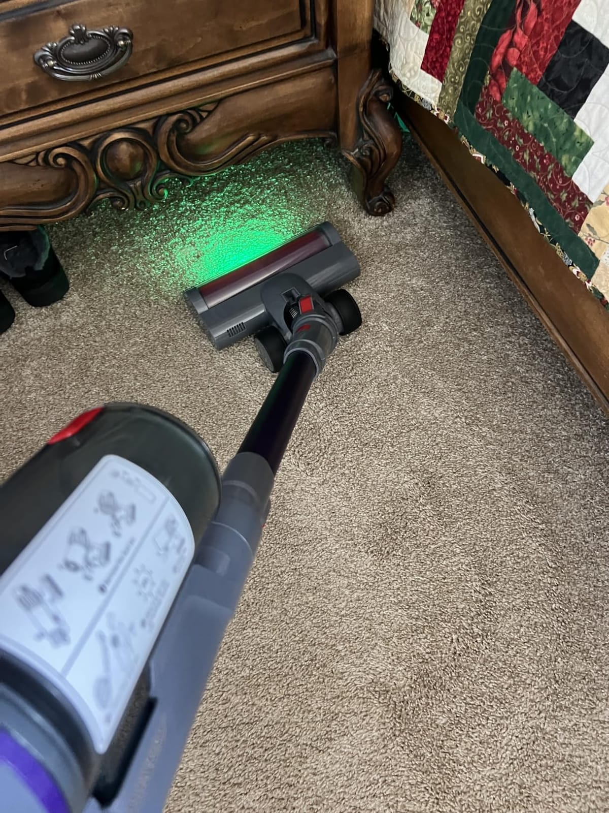 90Mins Cordless Vacuum Cleaner, Upgraded 650W 55KPA Cordless Stick Vacuum with Smart Display, 1.8L Cup, V-Shaped Anti-Tangle Brush, Wall Mount Charging, Self-Standing Vacuum Cleaners for Home, Floor, Carpet customer photo 2