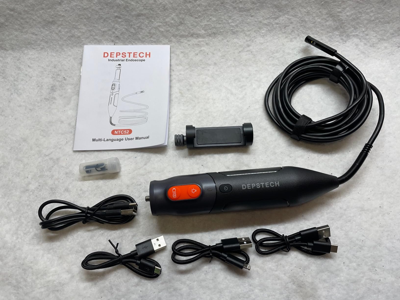 DEPSTECH 2K Endoscope Camera with Light, Dual Lens 2560P Phone Borescope | Inspection Scope for iPhone Android, Semi-Rigid Snake Cable, 9LEDs, IP67 Waterproof, for Automotive, HVAC, Plumbing, Mechanic customer photo 1
