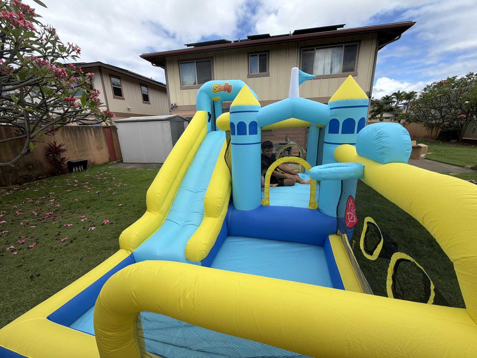 Bounce House, 8-in-1 Gameplay Mode Inflatable Bounce House for Kids | Sturdy and Durable Bouncy House with Blower, Bouncy Castle with Slide, Great for Indoor, Outdoor & Backyard, Birthday Parties customer photo 1