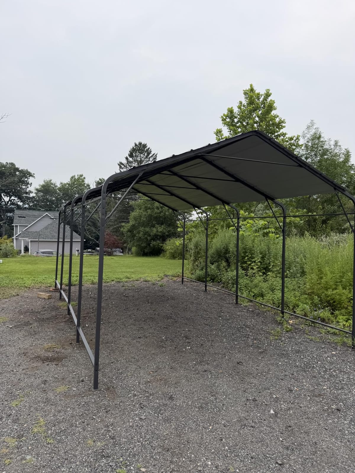 Shintenchi 12x20 FT Metal Carport, Oversized Carport Garage with Enhanced Base, Outdoor Galvanized Car Shelter, Heavy Duty Carports Canopy, for Car, Boats and Tractors, Grey customer photo 1