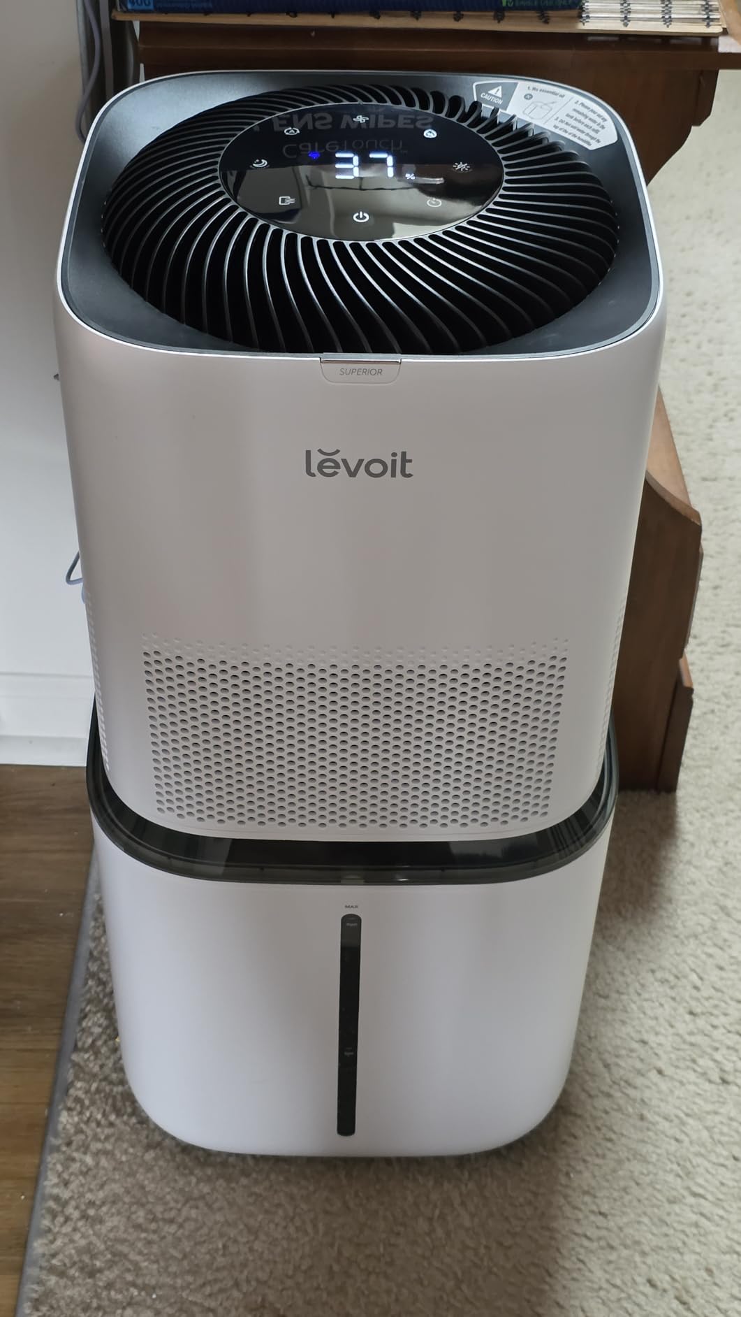 Levoit Evaporative Humidifiers for Bedroom, 19dB, Superior Studio Smart | 4.5L, Large Room Up to 600ft², No White Dust for Baby, Long-Lasting Reusable Filter, Auto Mode, Self-Clean & Dishwasher Safe customer photo 2
