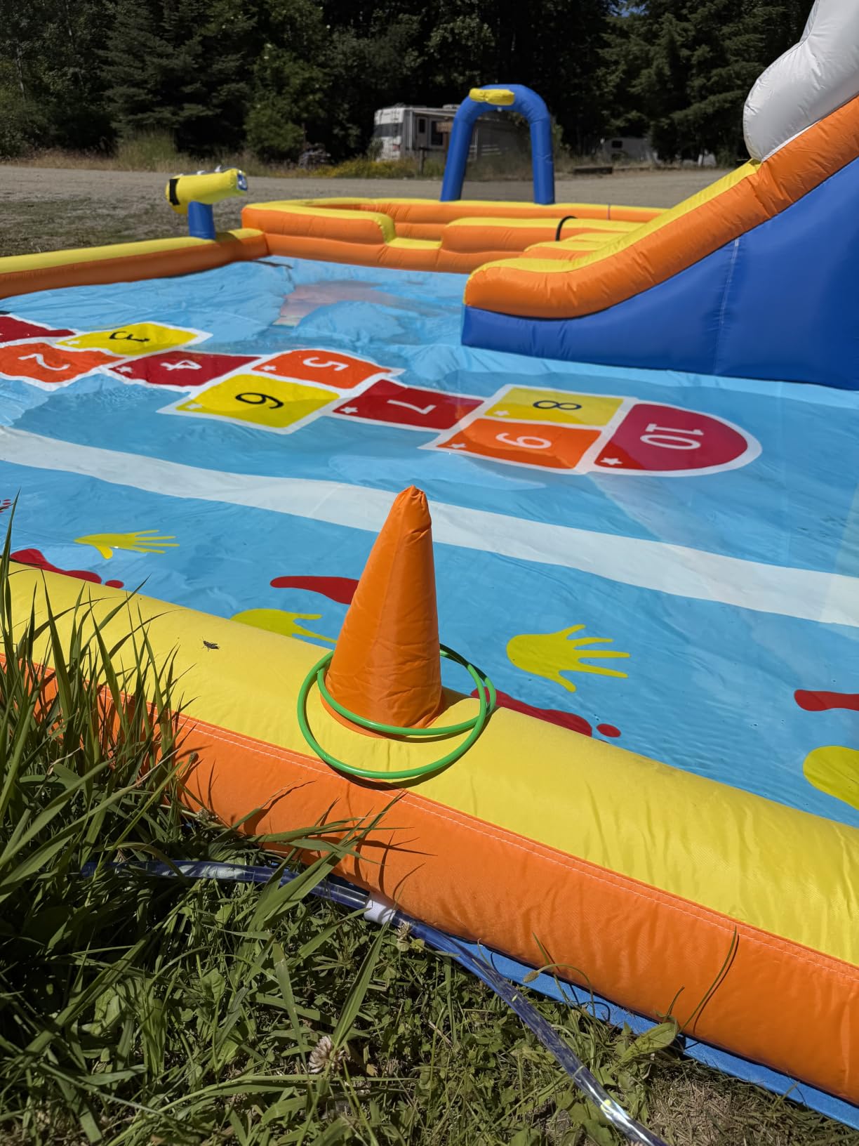 ELEMARA Inflatable Water Slide for Big Kids, 20.66x16.4FT w/Large Double-Layer Pool, Bounce House for Kids Backyard w/3 Extra-Long Slides, Climbing Wall, 2 Water Cannons, Water Spraying, 750W Air Blower customer photo 1