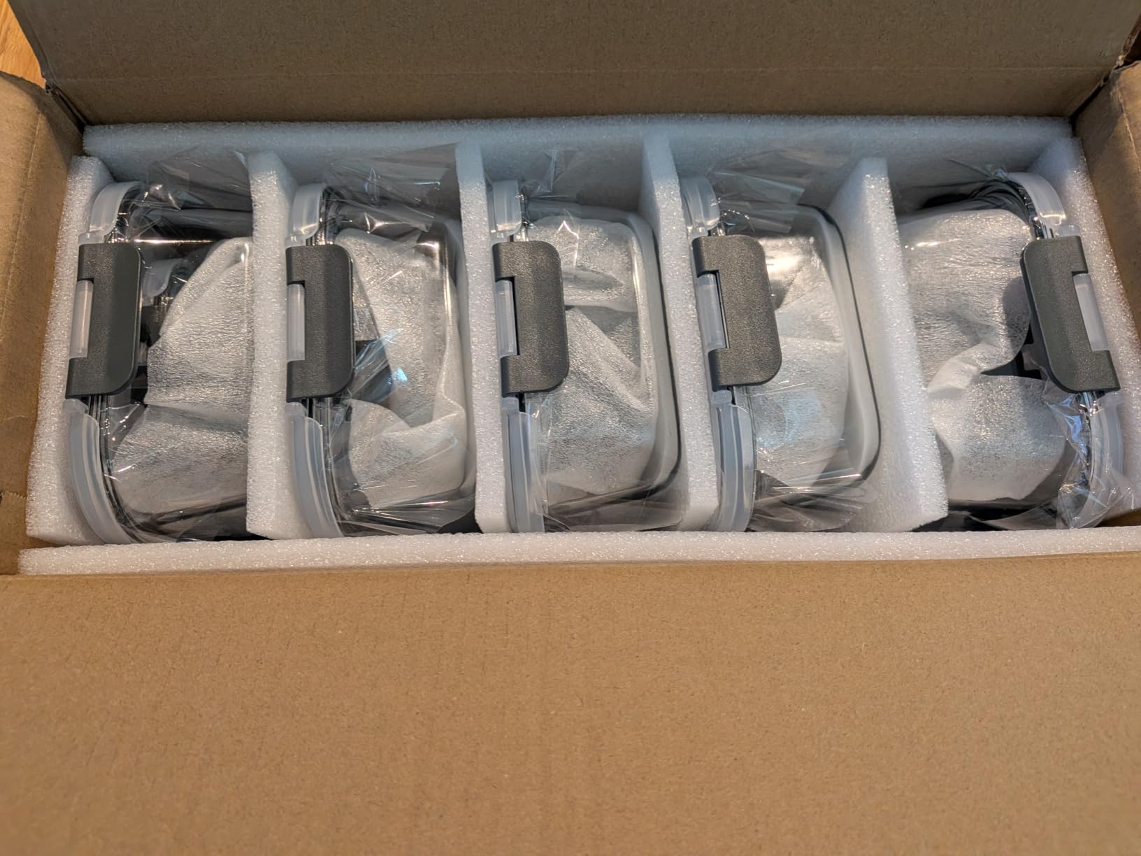 Dealusy 10 Sets 36 oz & 12 oz Glass Food Storage Containers with lids, Gray | 20-Piece Airtight Leak-proof Glass Meal Prep Containers with Lids, Microwave Oven Freezer Dishwasher Safe customer photo 1