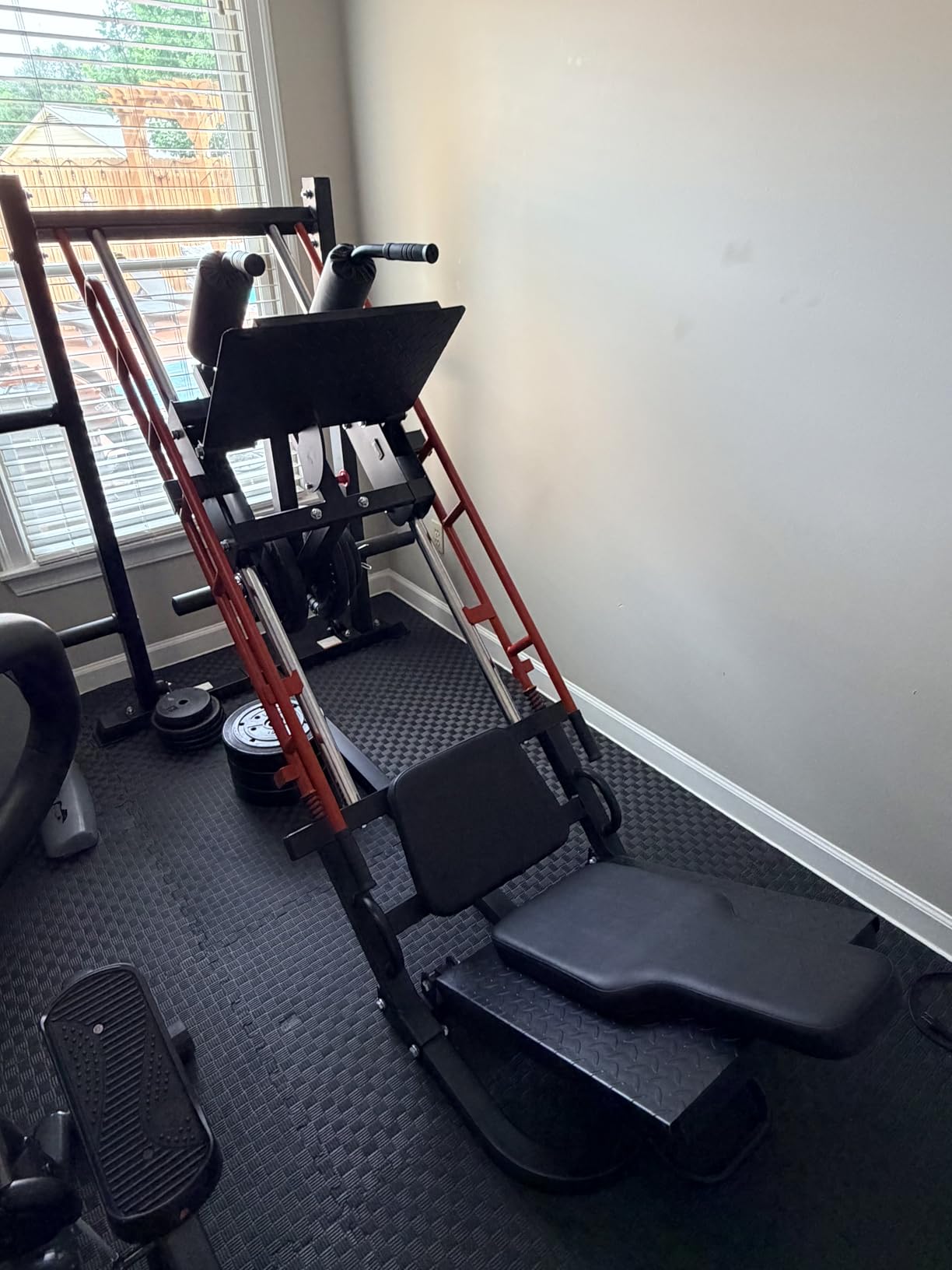 Dripex Leg Press Hack Squat Machine Combo for Home Gym, Adjustable Leg Press Machine for Full Lower Body Workout, Upgraded Leg Press with Transport Wheels and Weight Storage,Weight Plates Not Included customer photo 1