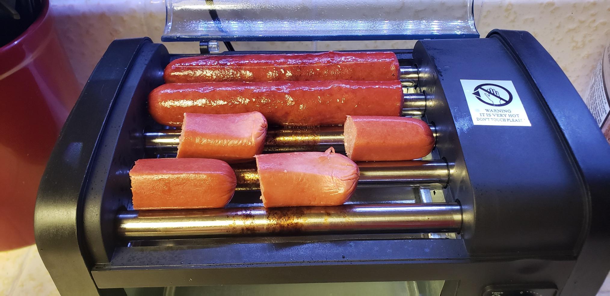 Elite Gourmet 8-Hot Dog Roller/Toaster Oven, 5 Rollers, Auto Shut-Off, Red | 30-Min Timer, Stainless Steel Rollers, 2 Warming Racks, Bun Warmer & Drip Pan customer photo 2