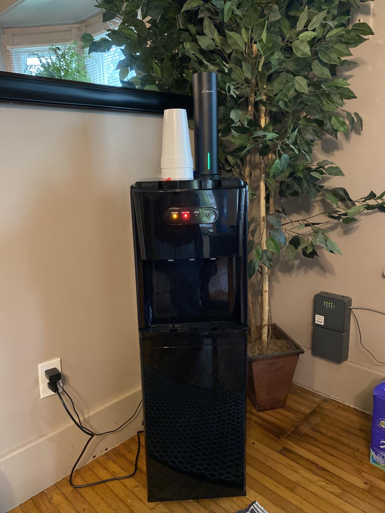 Manastin Bottom Loading Water Cooler Dispenser, Matte Black | 3 Temperature Settings - Hot, Cold & Room, Empty Bottle Indicator, Child Safety Lock, Ideal for Office, Home, Living Room customer photo 1