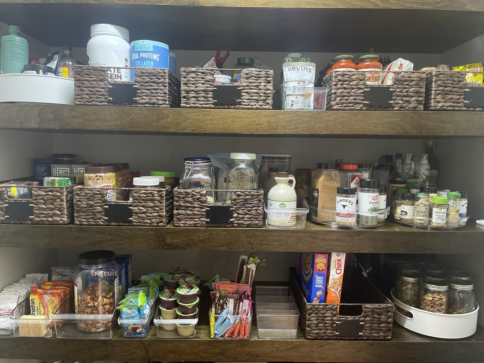 Best Choice Products Set of 4 9x12in Water Hyacinth Pantry Baskets, Woven Organizers w/Chalkboard Label, Chalk Marker - Chestnut customer photo 1
