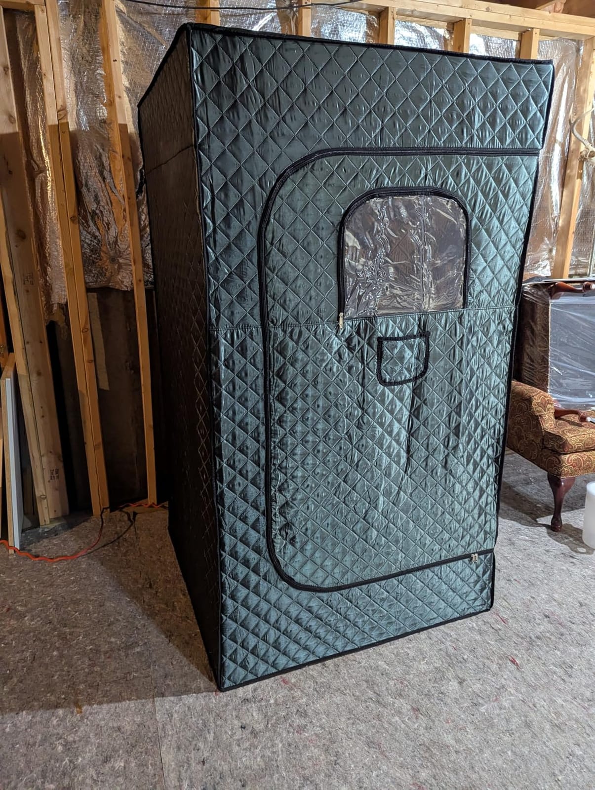 Albott 4-6 Person 8.2 FT Outdoor Sauna Tent with Wood Burning Stove | Portable Camping Sauna with 3-Layer Thermal Oxford Fabric, Open-View Windows, Ground Nails & Wind Ropes for Outdoor Use customer photo 1