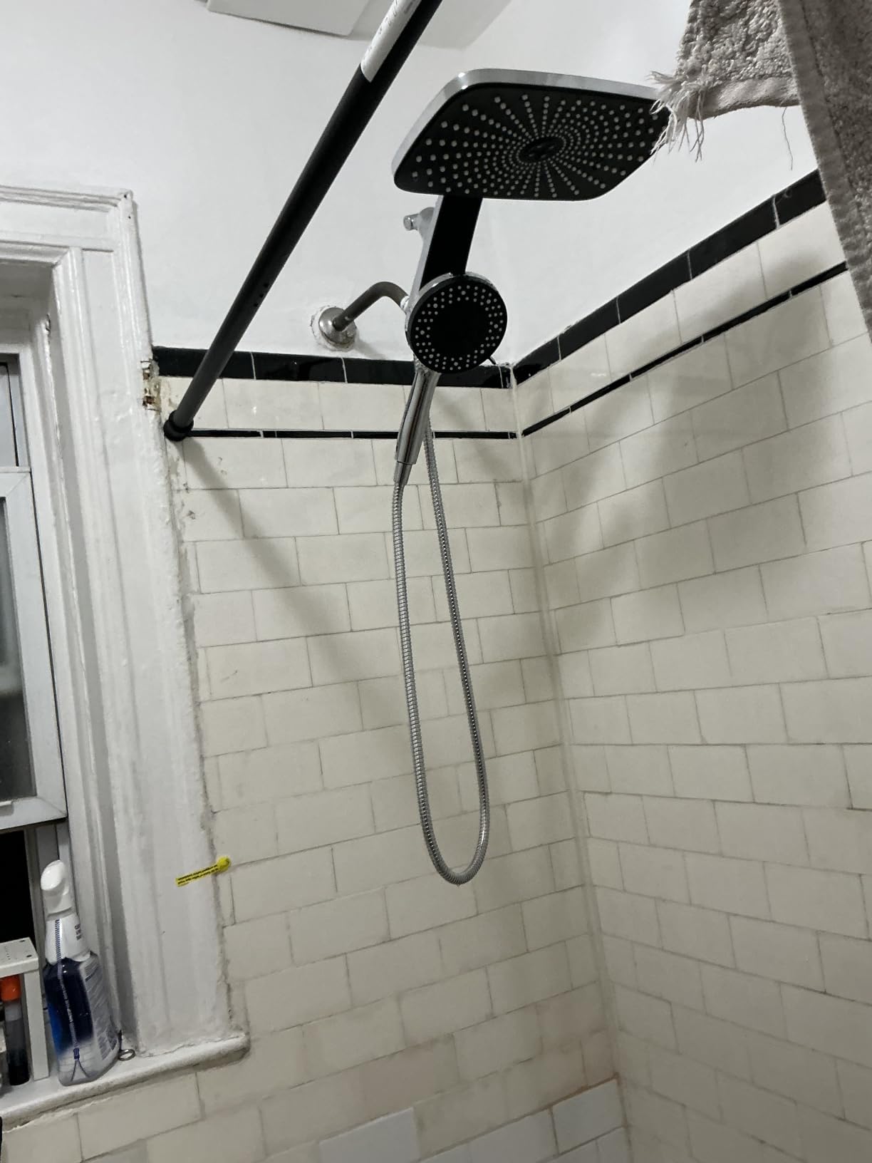 Rain Shower Head with Handheld Showerhead, Black 1.8GPM 460311 | 12