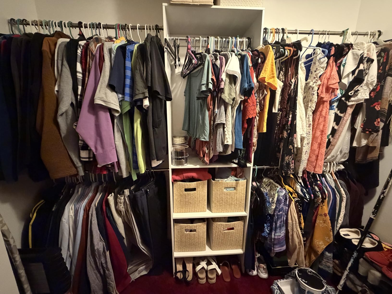 SONGMICS Closet System, Customizable Walk-In Closet Organizer System with Adjustable Hanging Rods and Storage Shelves, White, Fits Spaces 4-9.6 ft URGR040WZ01S customer photo 1
