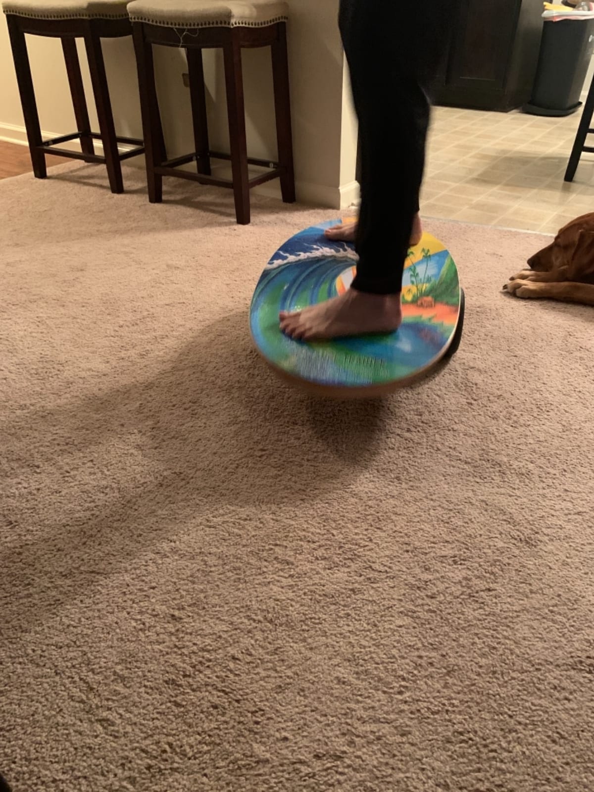 The Original Indo Board - Balance Board Trainer for Core Strength, Stability & Athletic Performance - Surfing, Skateboarding, Snowboarding, Yoga, Physical Therapy & More. Includes Board and Roller. customer photo 2