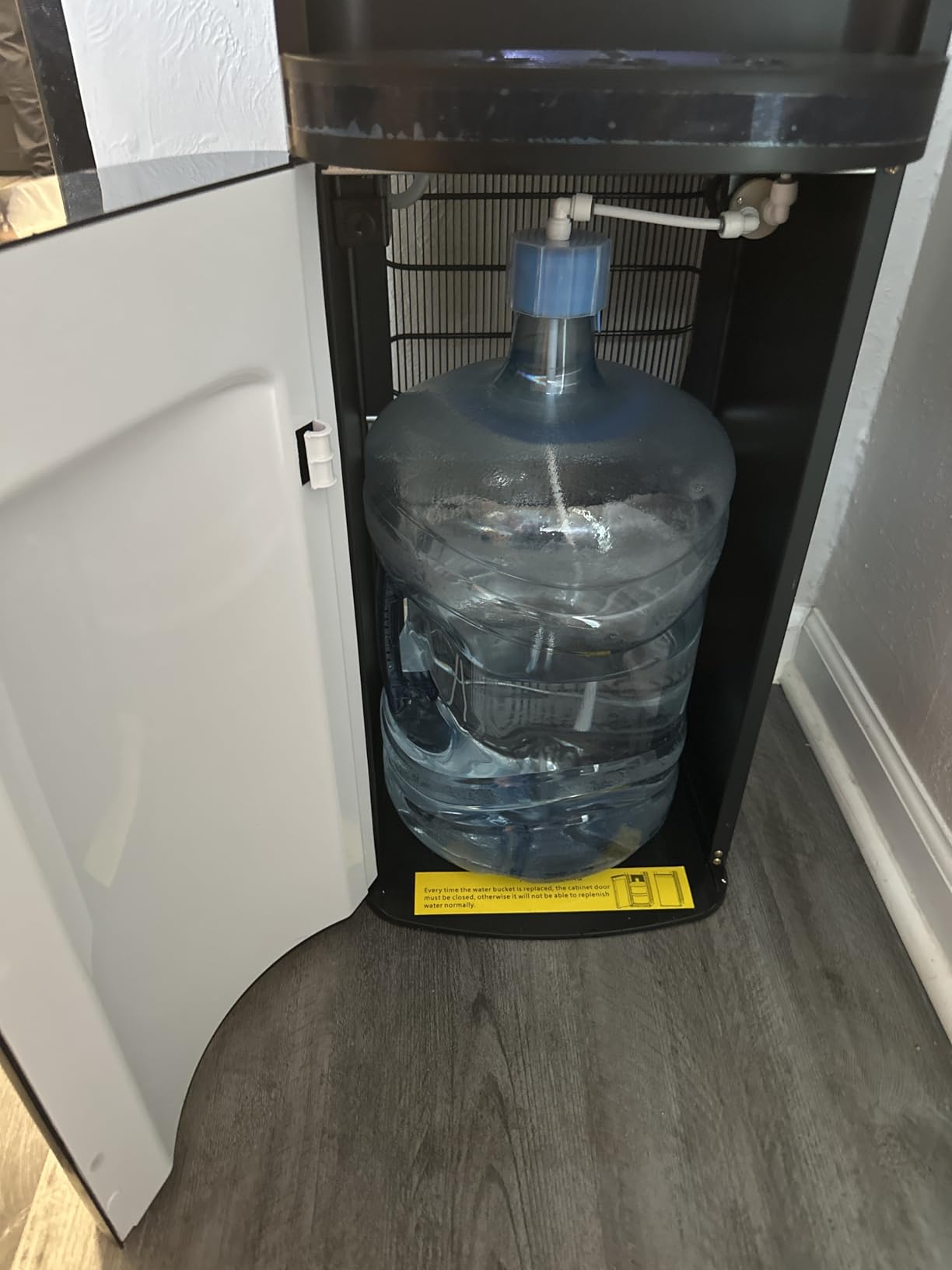 Bottom Loading Water Cooler Dispenser for 3-5 Gallon Bottles, 3 Temperature - Hot, Cold & Room Water with Child Lock, Ideal Design for Home & Office, Satin Silver customer photo 2