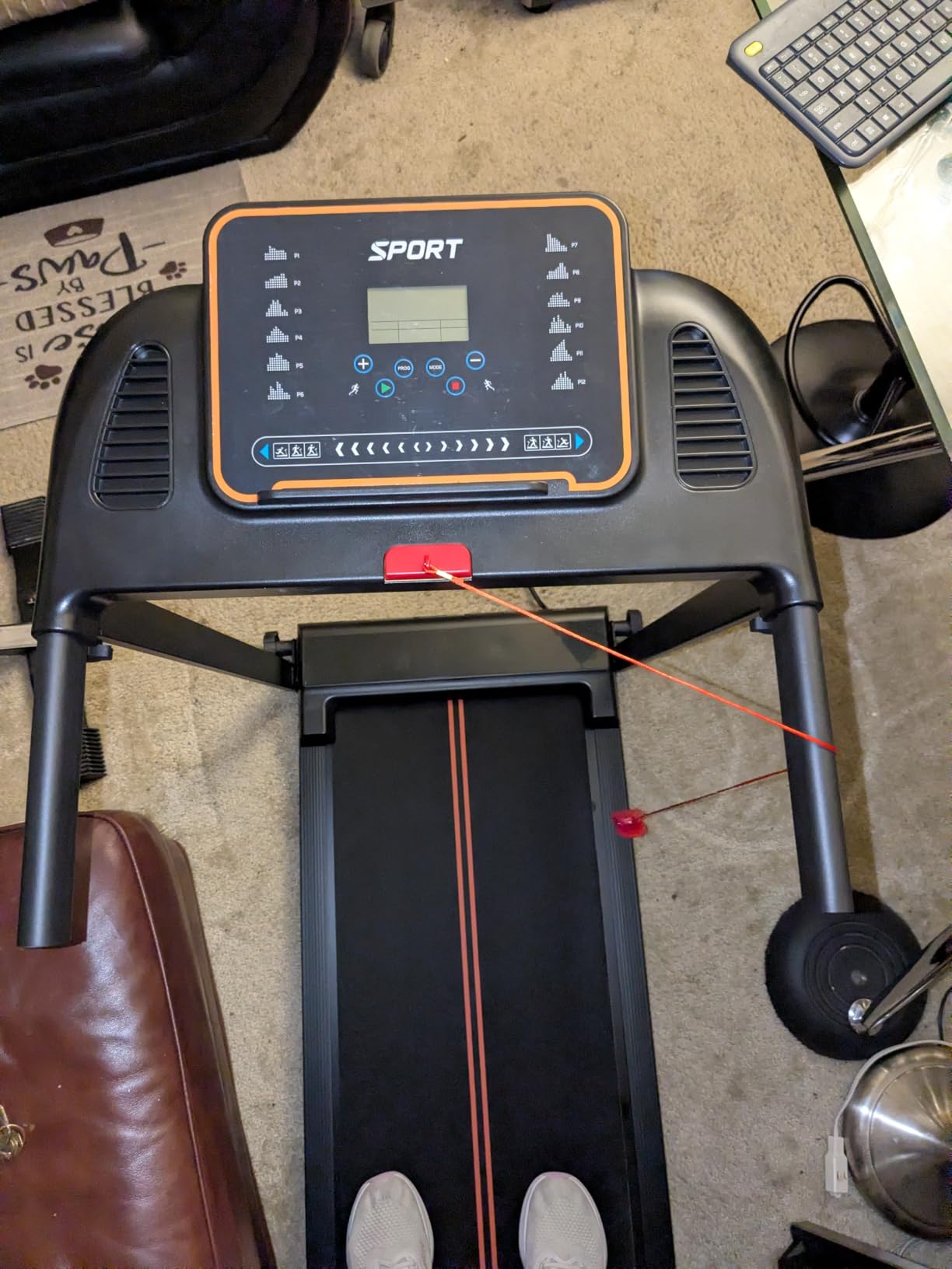 Treadmills for Home Walking Pad - Foldable Treadmill Under Desk with Handle Bar 0.6-6.2 MPH Portable Folding Pads Compact Running Machine Quiet Lightweight customer photo 1