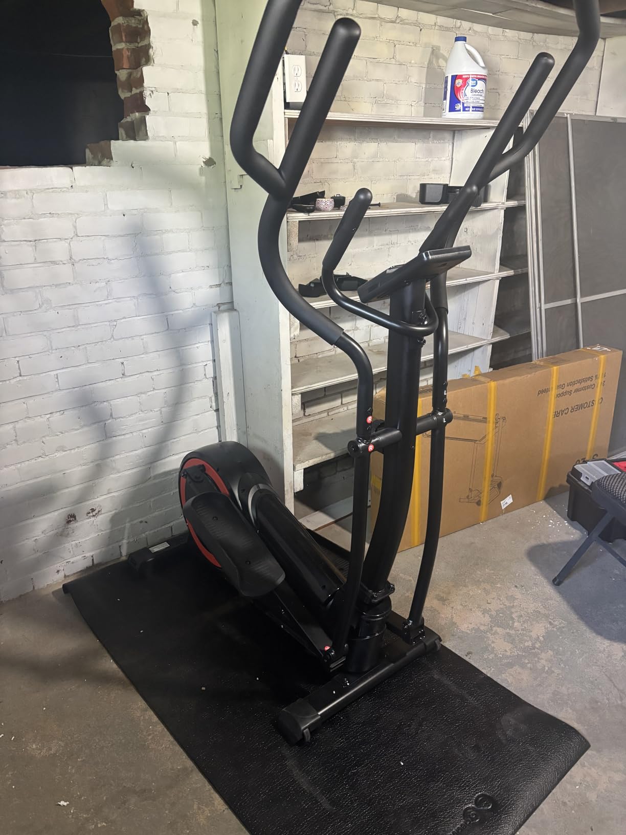 Elliptical Exercise Machine with 15.5''-17'' Stride & Heart Rate Grips,Ultra Silent Magnetic Elliptical Machine for Home with 16 Levels Resistance and LCD Monitor,400 LBS Weight Capacity customer photo 2