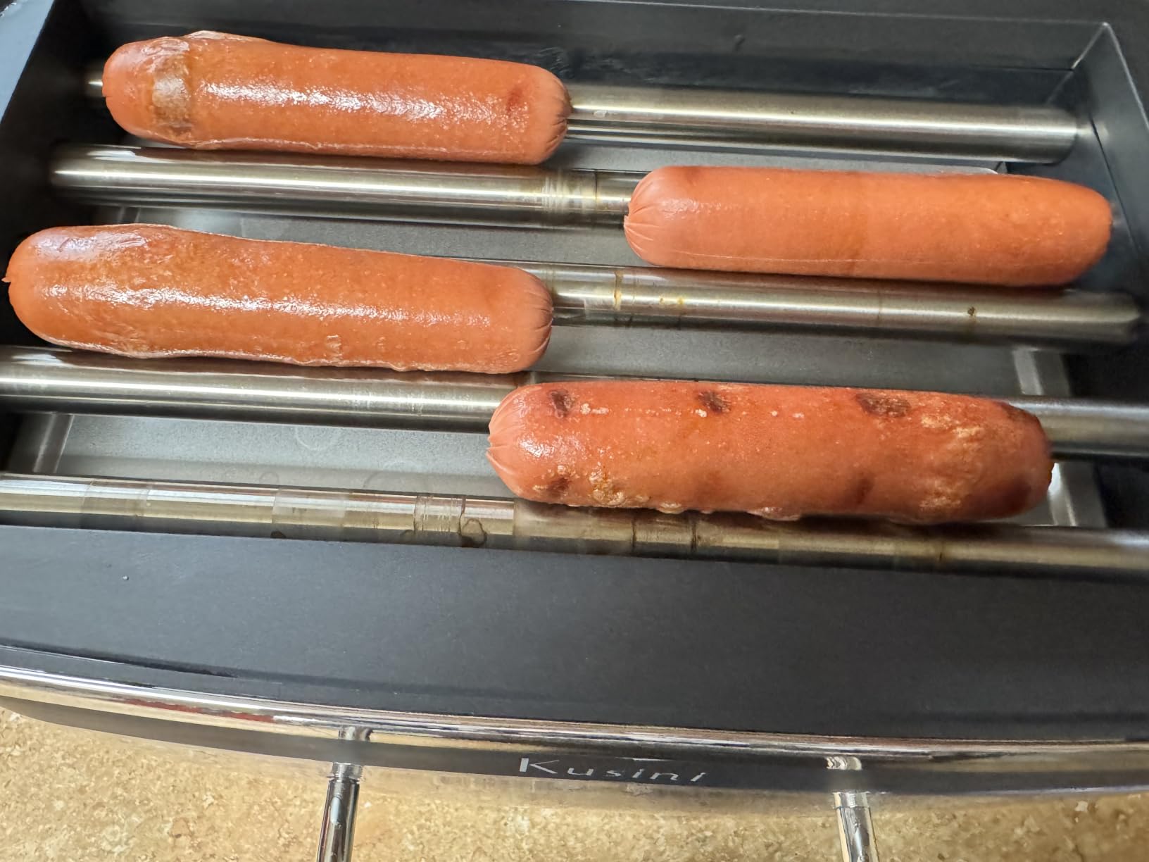 Kusini Hot Dog Roller Grill & Toaster Oven - holds 8 Hot Dogs & 8 Buns, Keep Warm Option & Condiment Holder - Kitchen Appliance Hot Dog Cooker Machine - Hosting Party Essential customer photo 1
