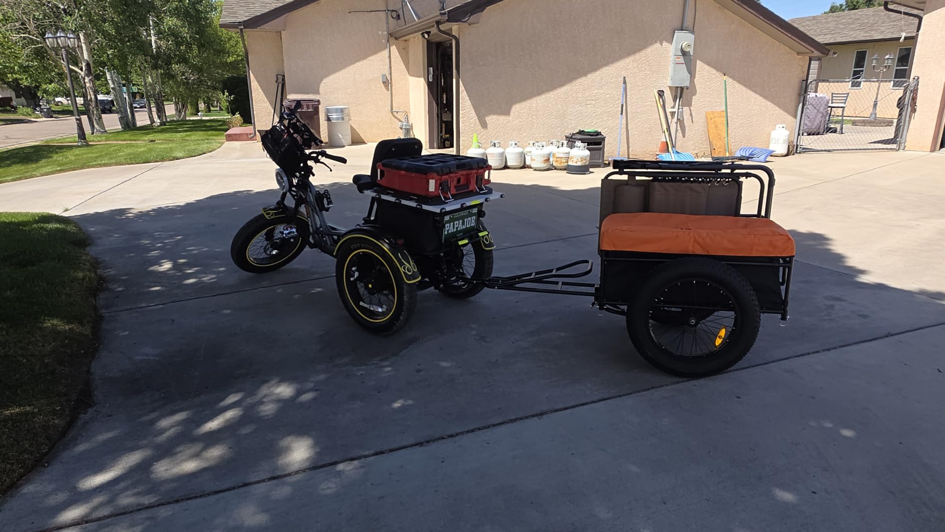 ADDMOTOR 2026 Trike Cargo Trailer with Universal Tow Bar, 20