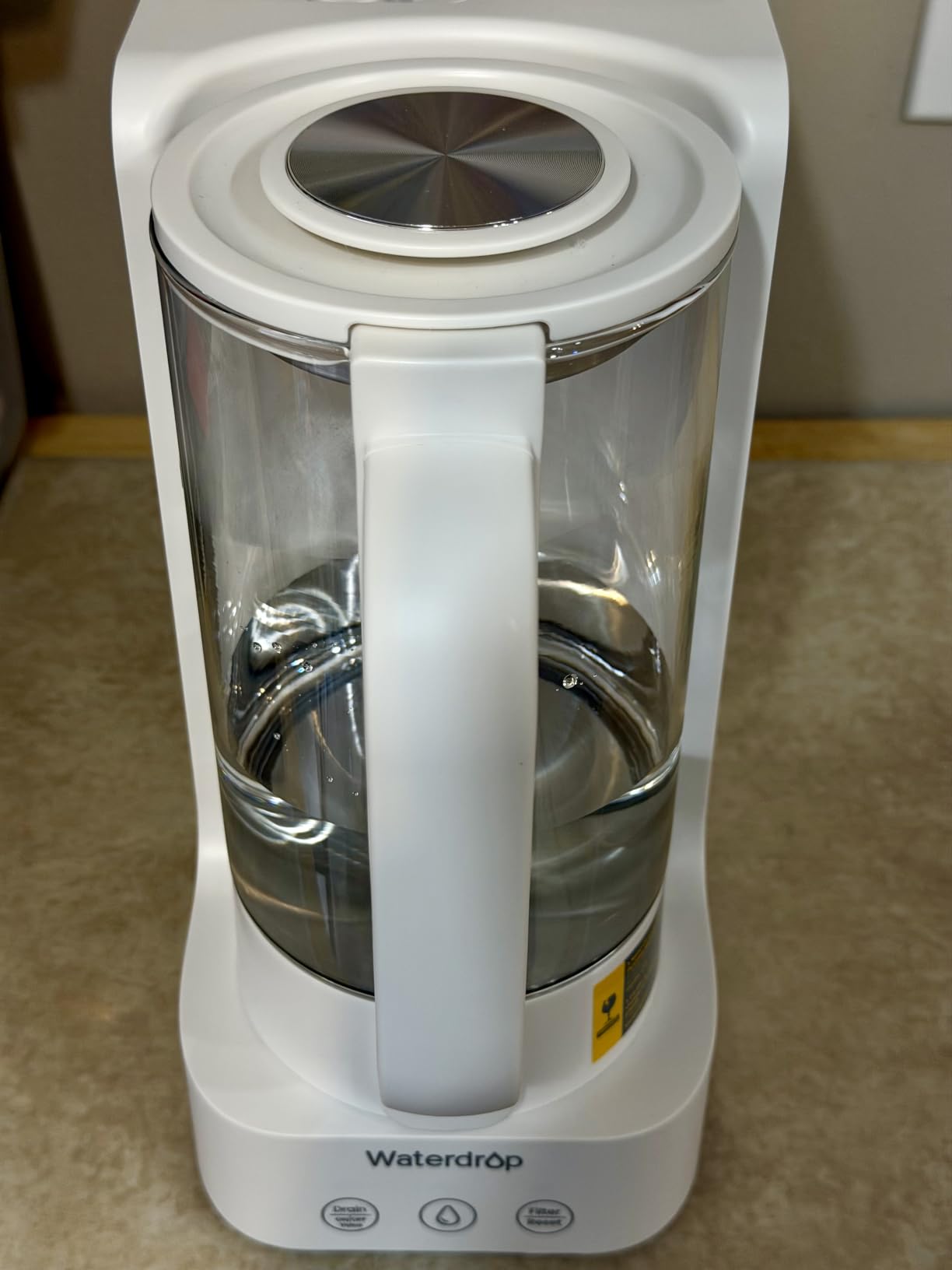 Waterdrop C2SL Countertop Reverse Osmosis Water Filter, [ Mineral Added ] | 40oz Autofill Glass Pitcher, 7-Stage RO Filtration, 3:1 Pure to Drain, Reduce PFAS/TDS, Compact Design, Installation-Free customer photo 1